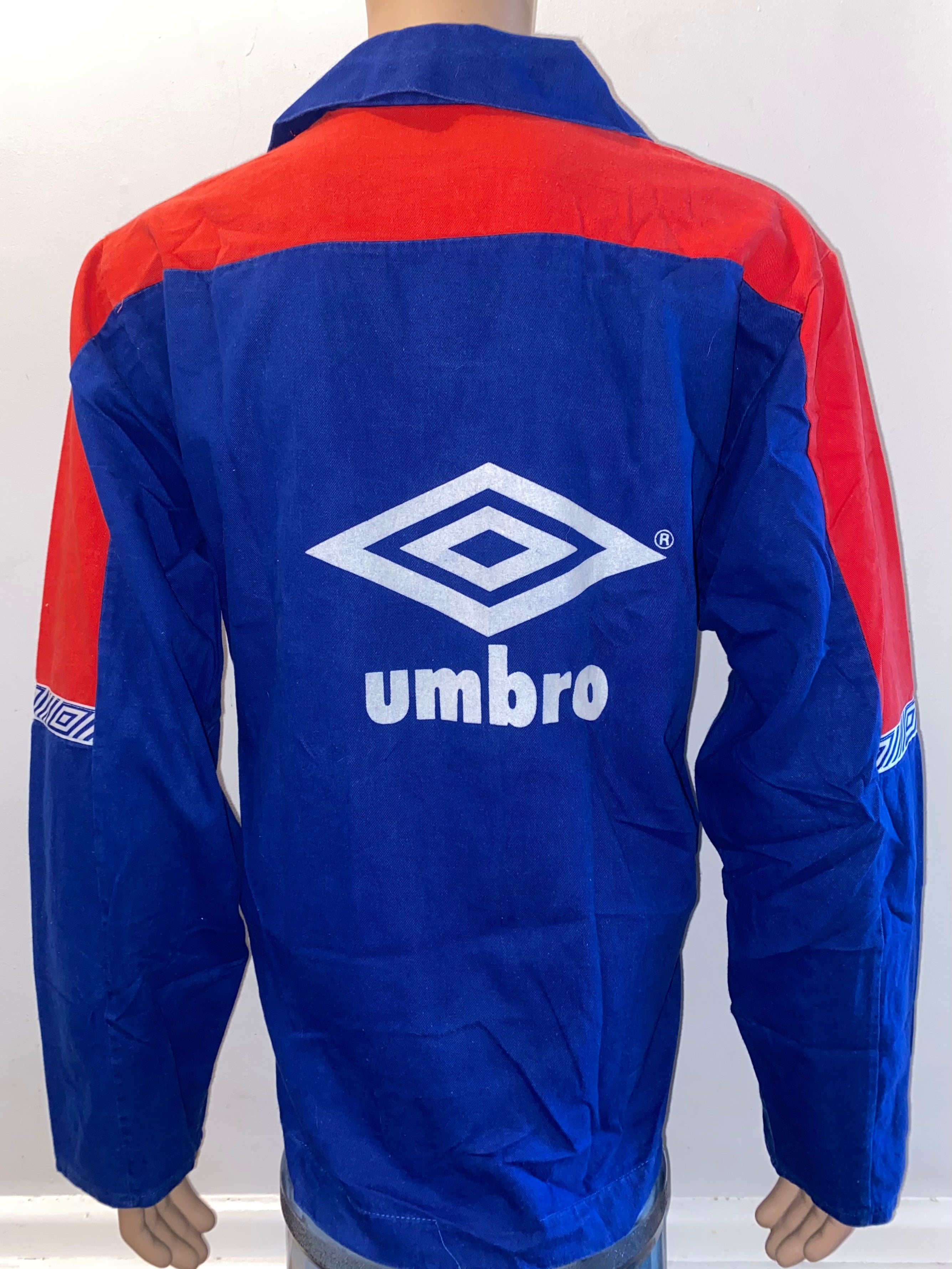 1990/91 OLDHAM ATHLETIC UMBRO TRAINING WORN DRILL TOP