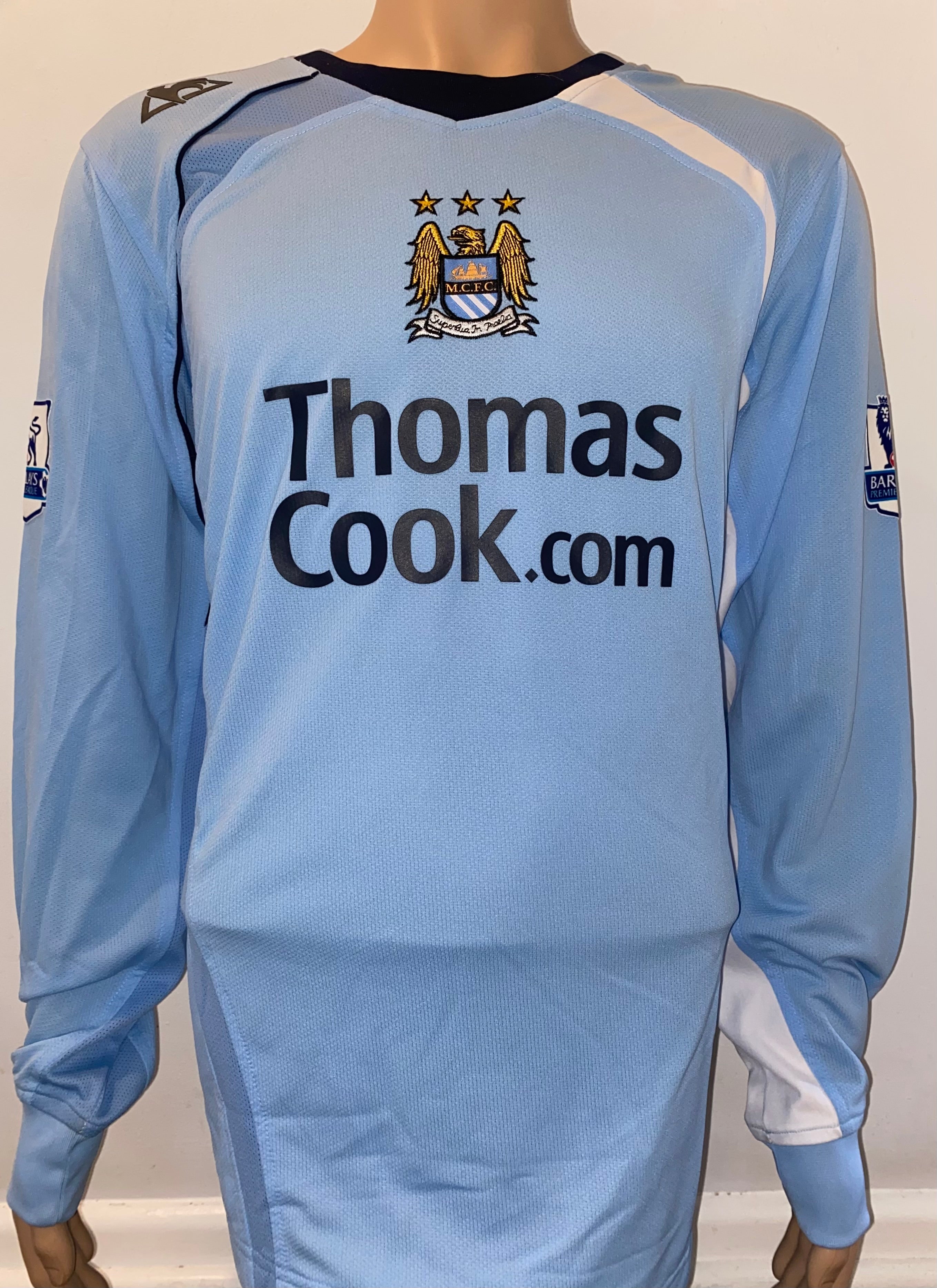 2008-09 MANCHESTER CITY MATCH ISSUE HOME L/S SHIRT HAMANN #21