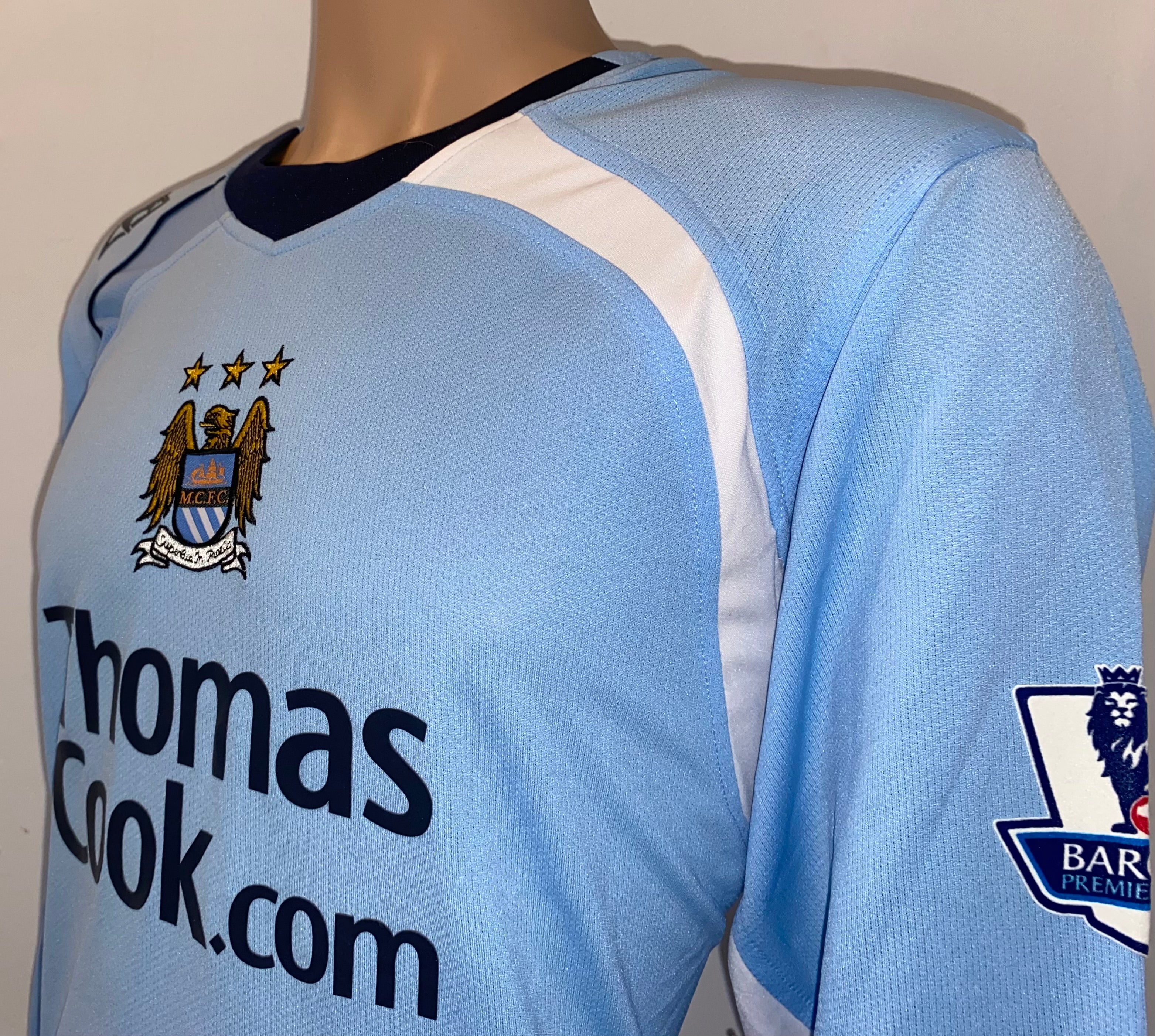 2008-09 MANCHESTER CITY MATCH ISSUE HOME L/S SHIRT HAMANN #21