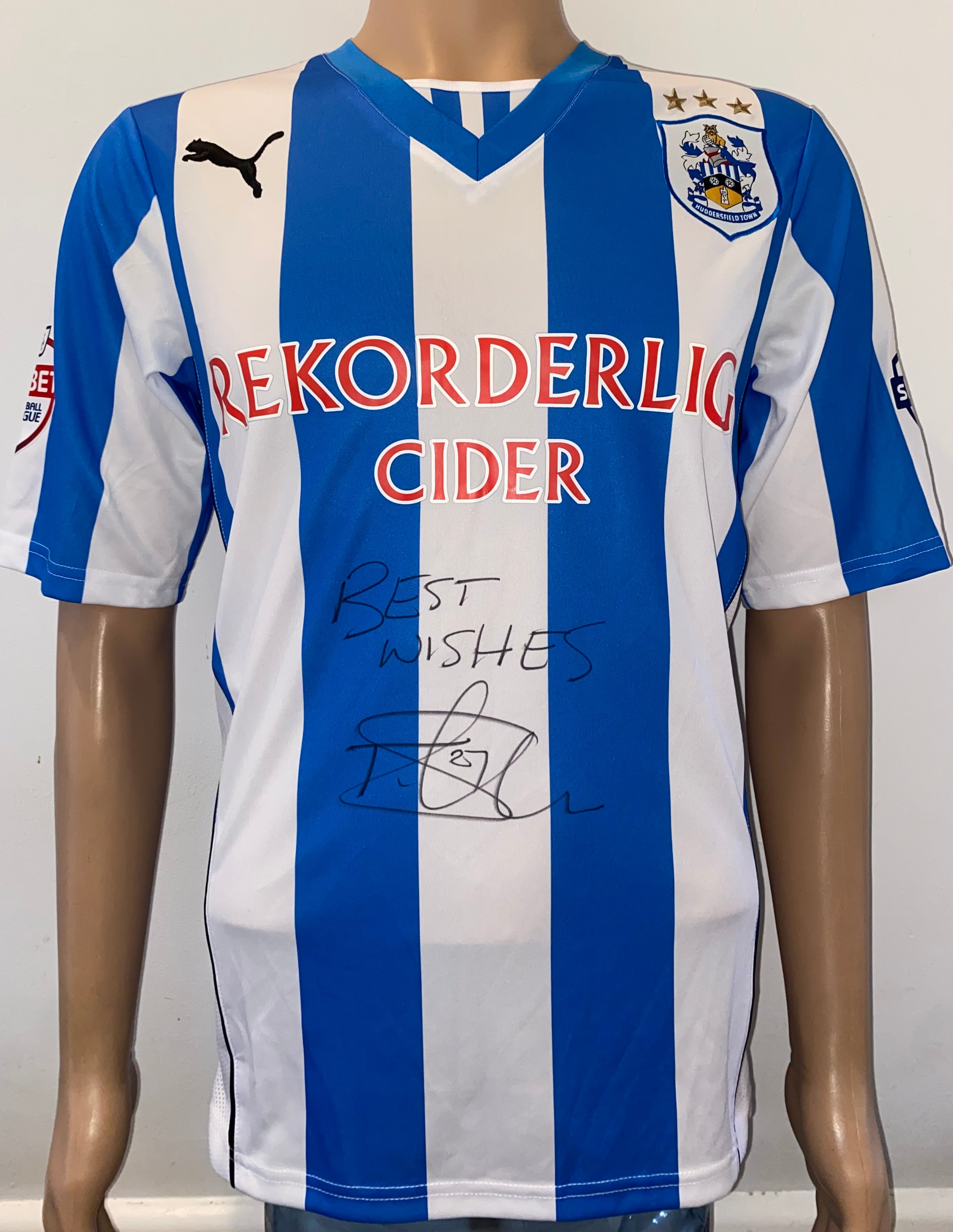 2013/14 HUDDERSFIELD TOWN MATCH WORN HOME SHIRT (SMITH #27)