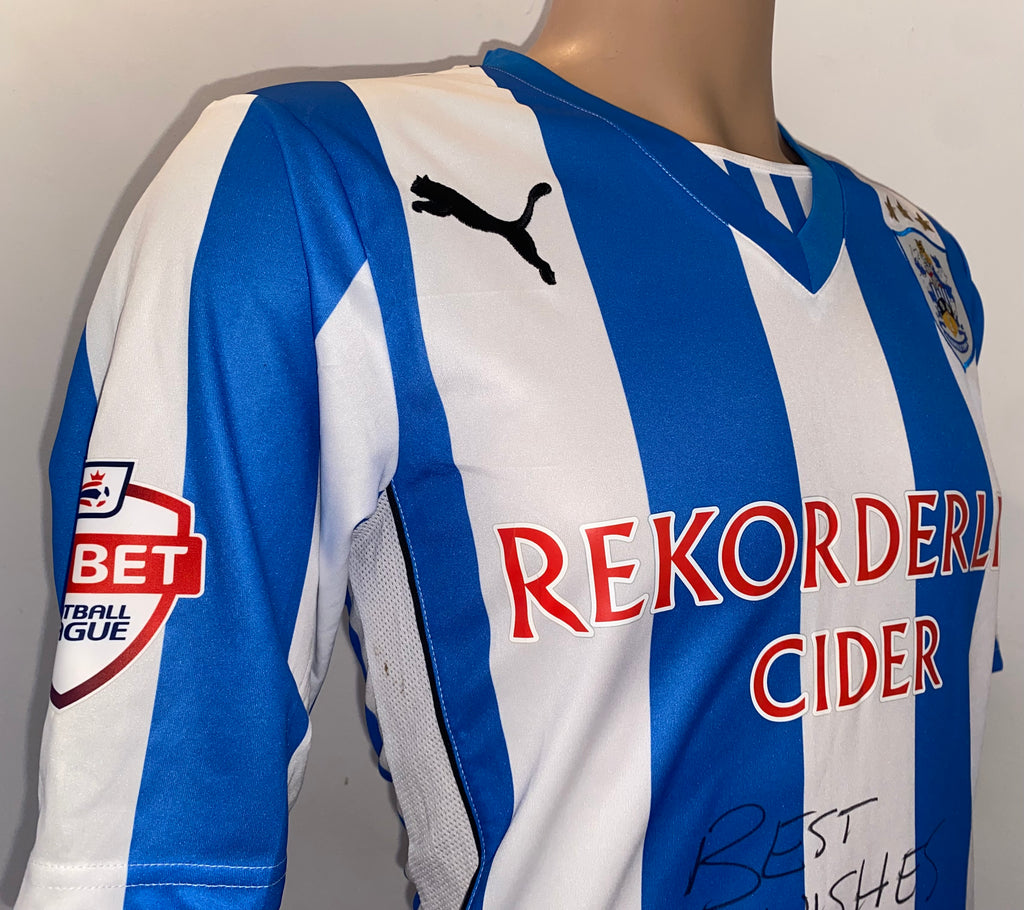 2013/14 HUDDERSFIELD TOWN MATCH WORN HOME SHIRT (SMITH #27)