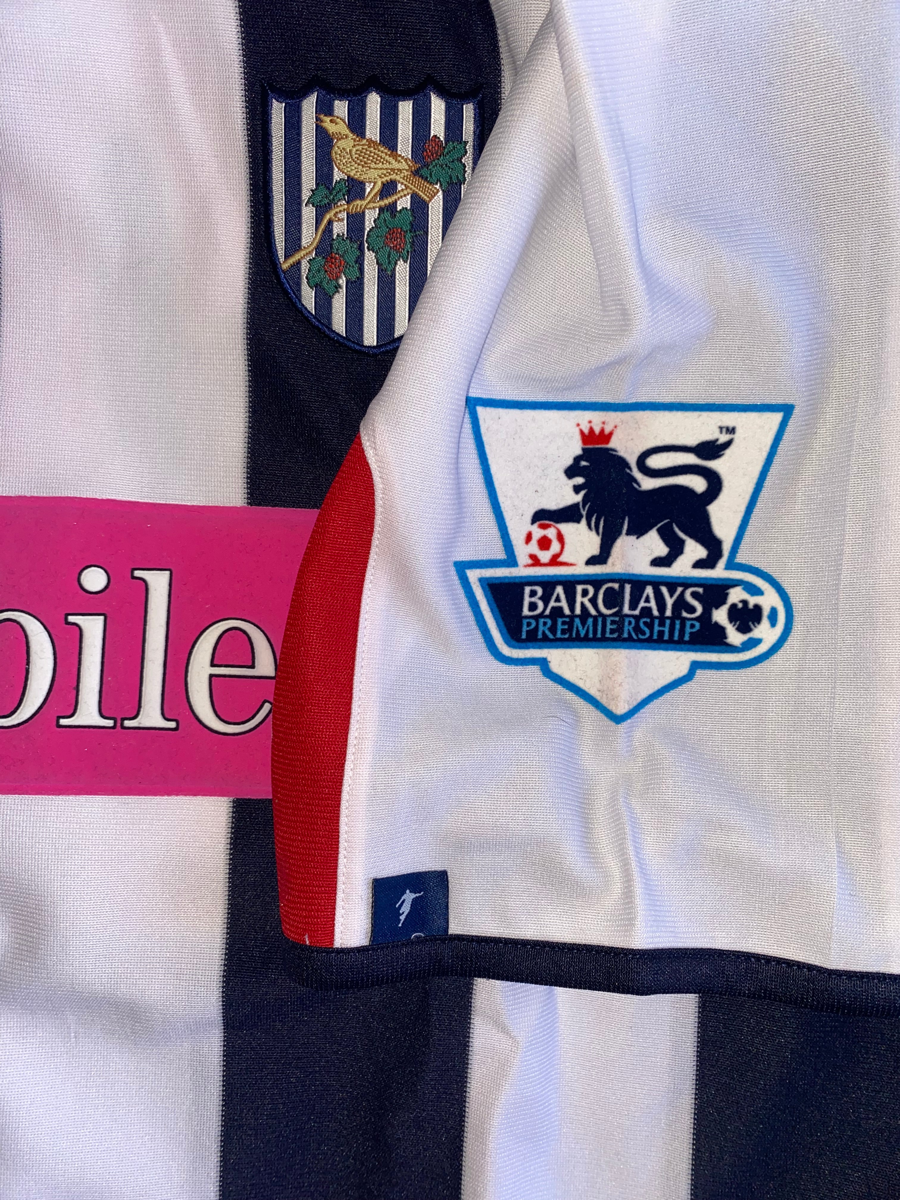 2004/05 WEST BROMWICH ALBION MATCH WORN SHIRT J. CHAMBERS #27