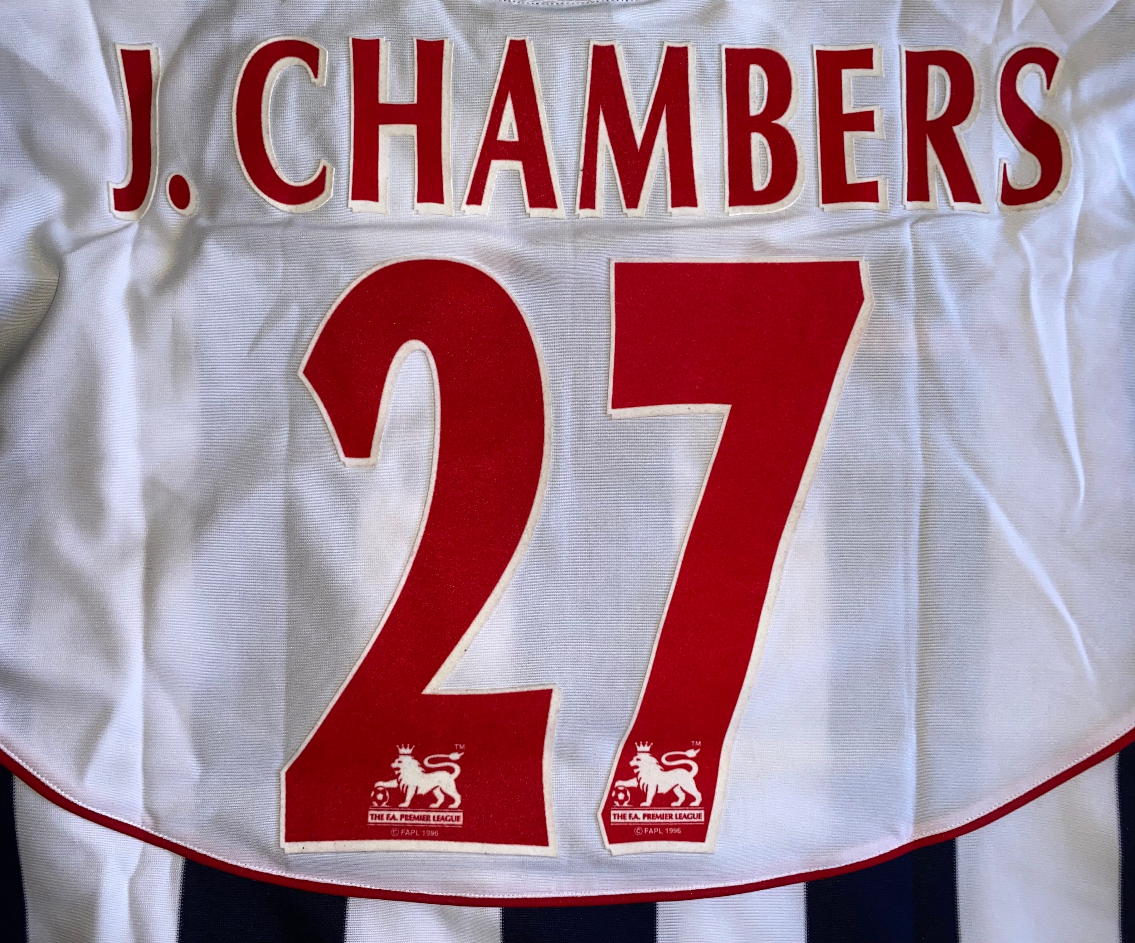 2004/05 WEST BROMWICH ALBION MATCH WORN SHIRT J. CHAMBERS #27