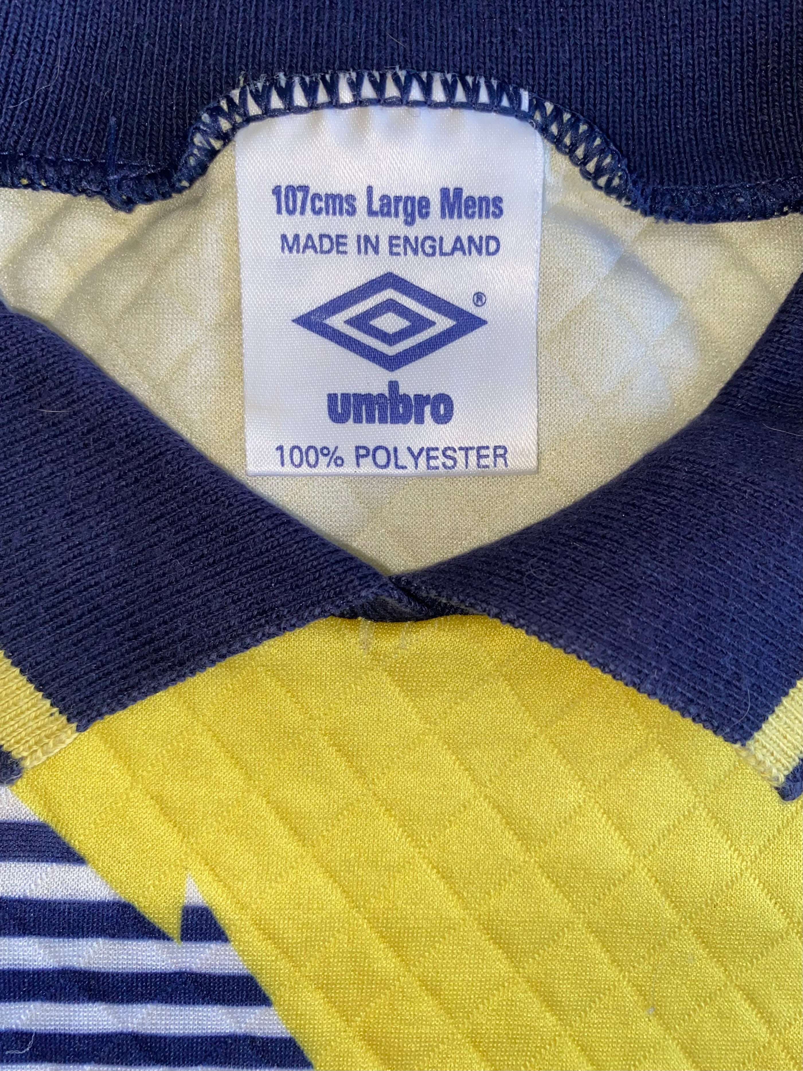 1992 SCOTLAND MATCH ISSUE GOALKEEPERS SHIRT #12