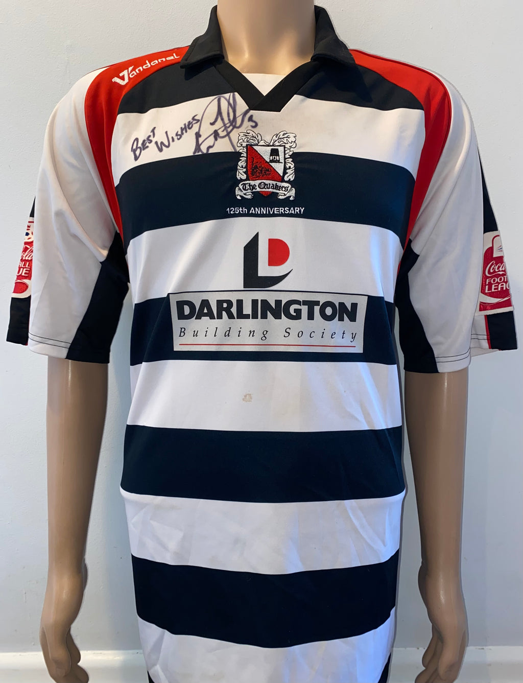 2008/09 DARLINGTON MATCH WORN HOME SHIRT (FORTUNE #3)