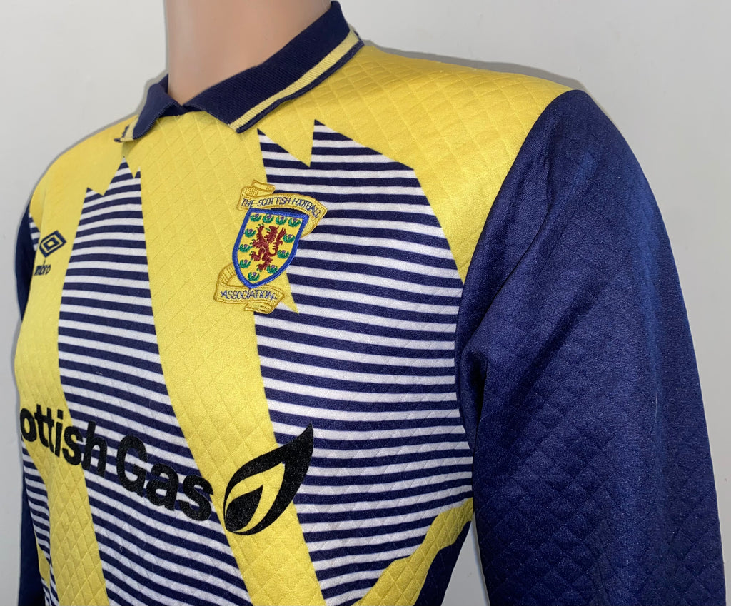 1992 SCOTLAND MATCH ISSUE GOALKEEPERS SHIRT #12