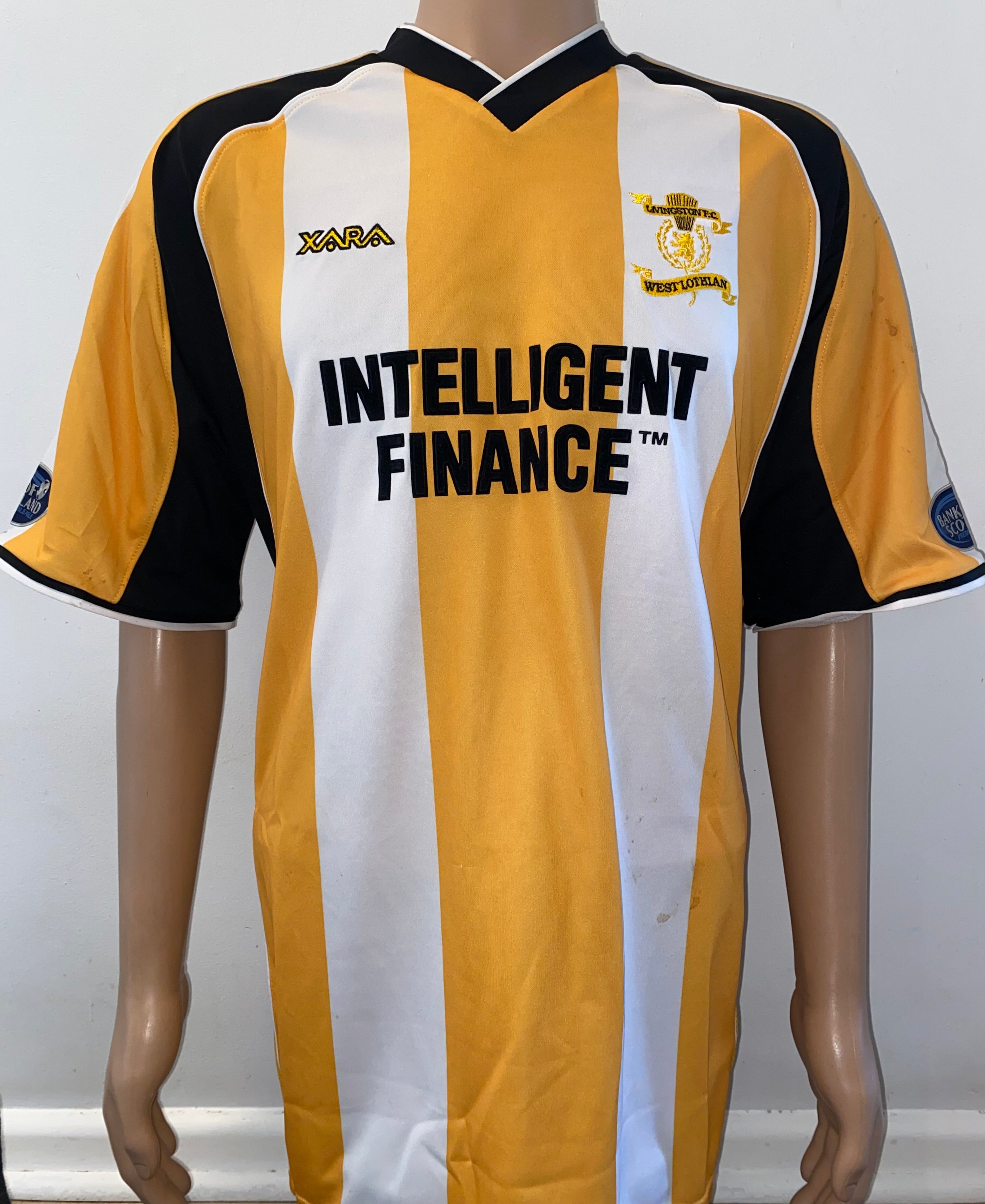 2004/05 LIVINGSTON F.C. MATCH WORN HOME SHIRT (HAMILTON #9)