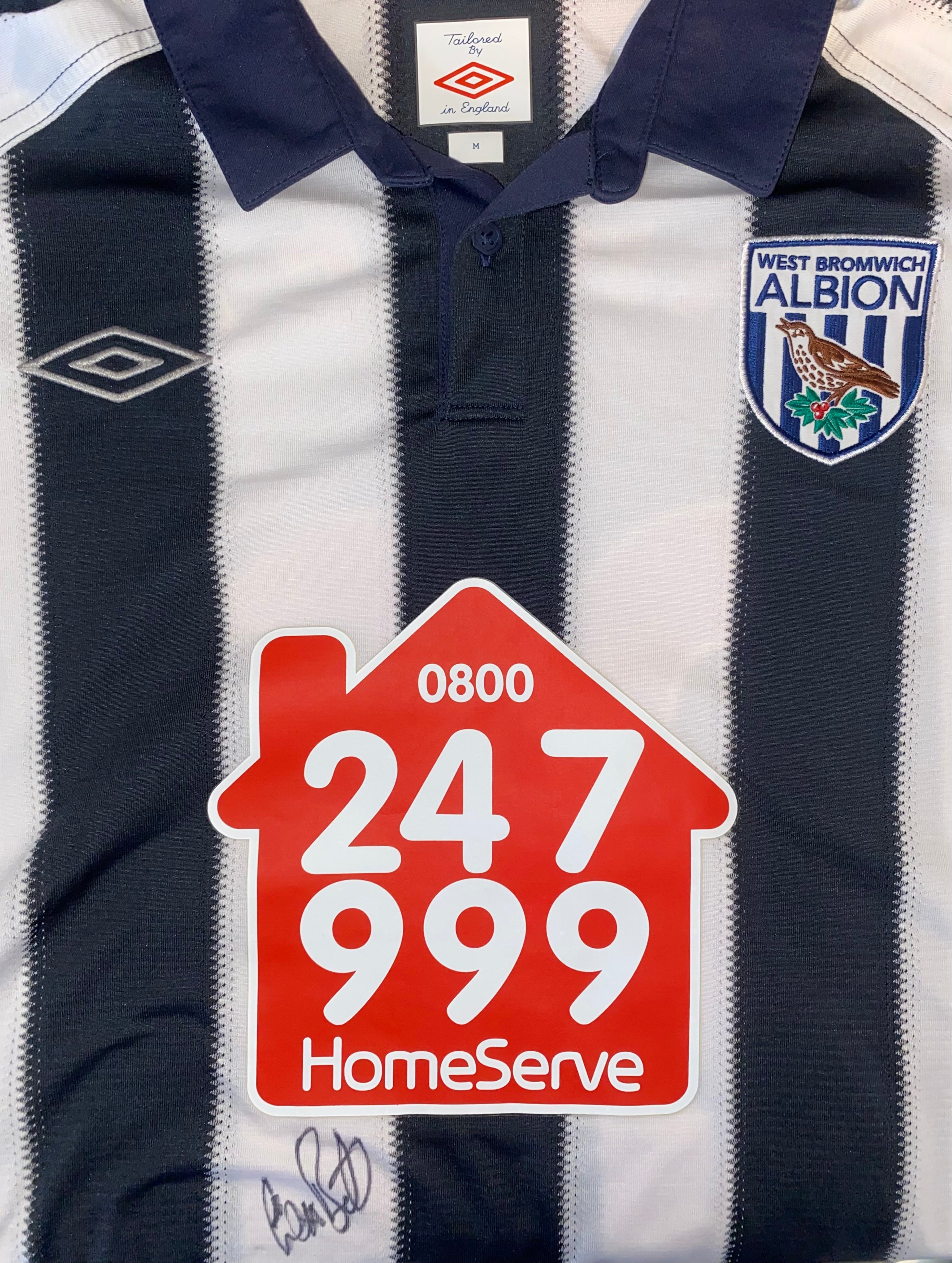2010/11 WEST BROMWICH ALBION MATCH WORN SHIRT (BARNETT #25)
