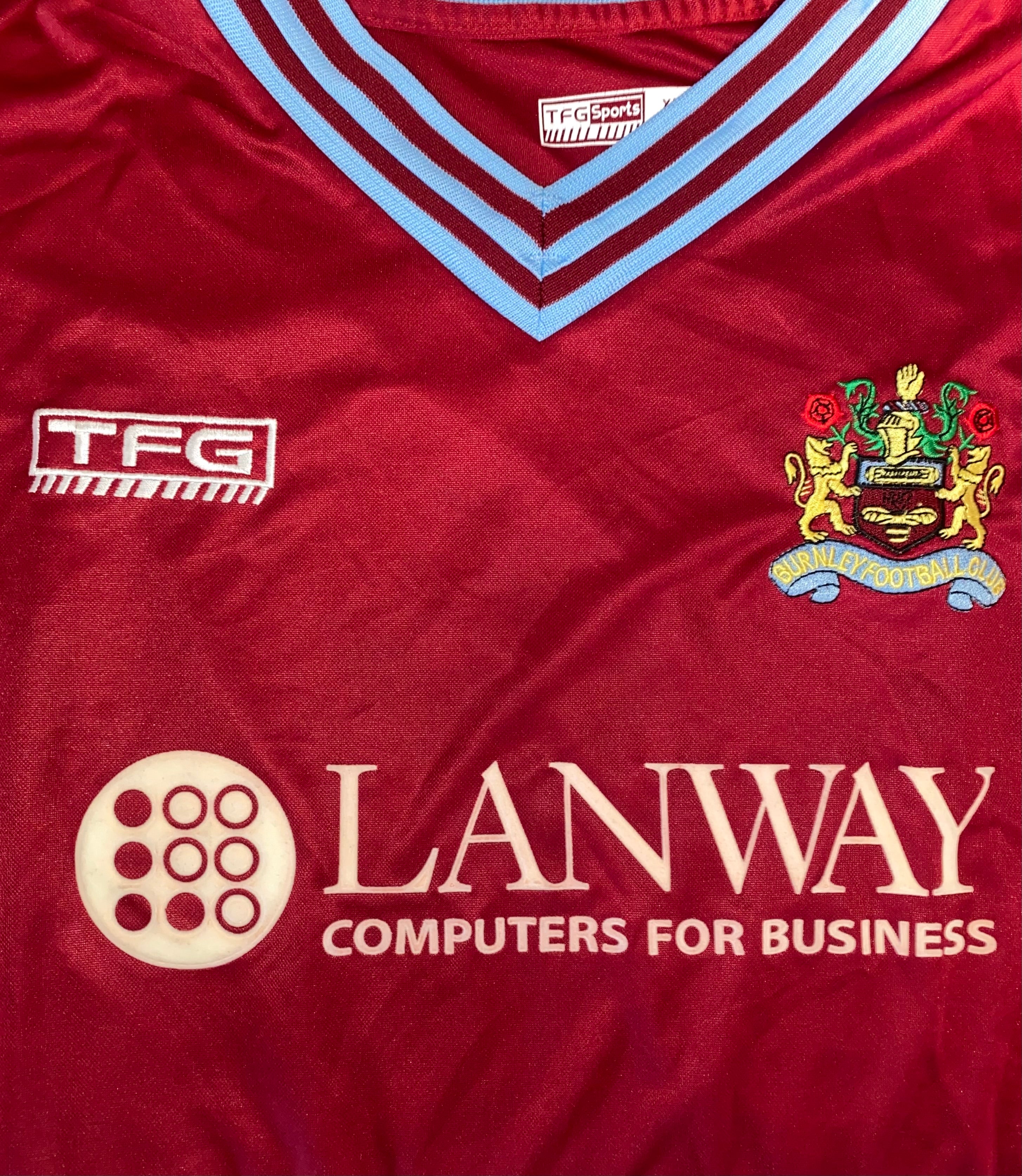 2003/04 BURNLEY MATCH WORN HOME SHIRT (MOORE #11)
