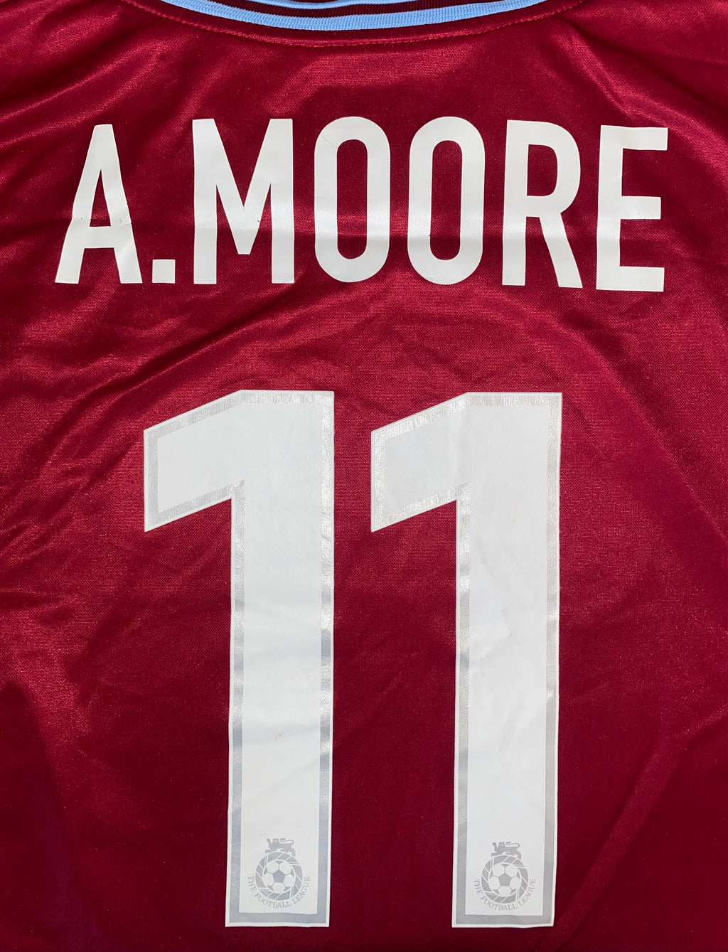 2003/04 BURNLEY MATCH WORN HOME SHIRT (MOORE #11)