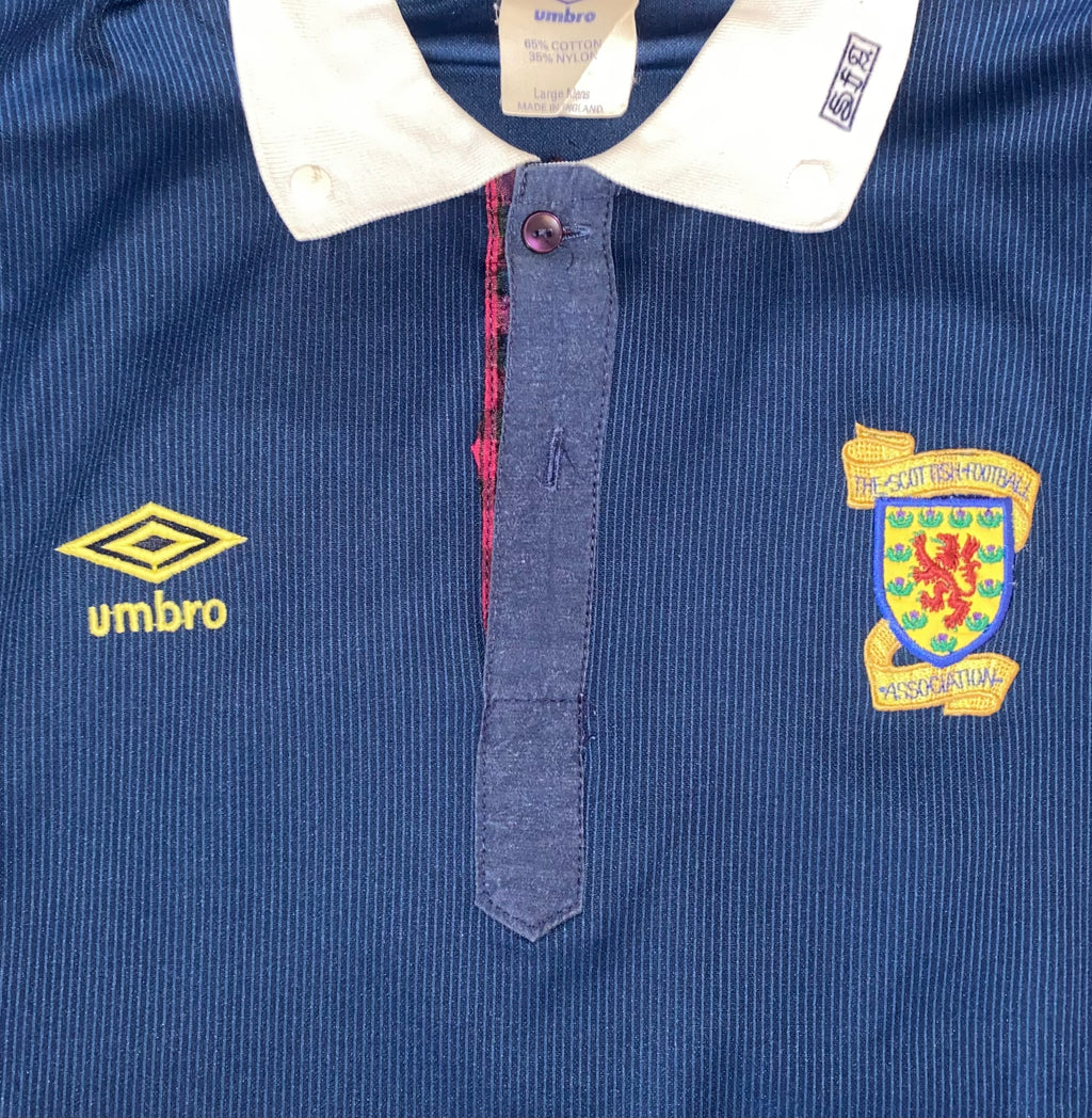 1989-1991 SCOTLAND MATCH WORN HOME SHIRT #17