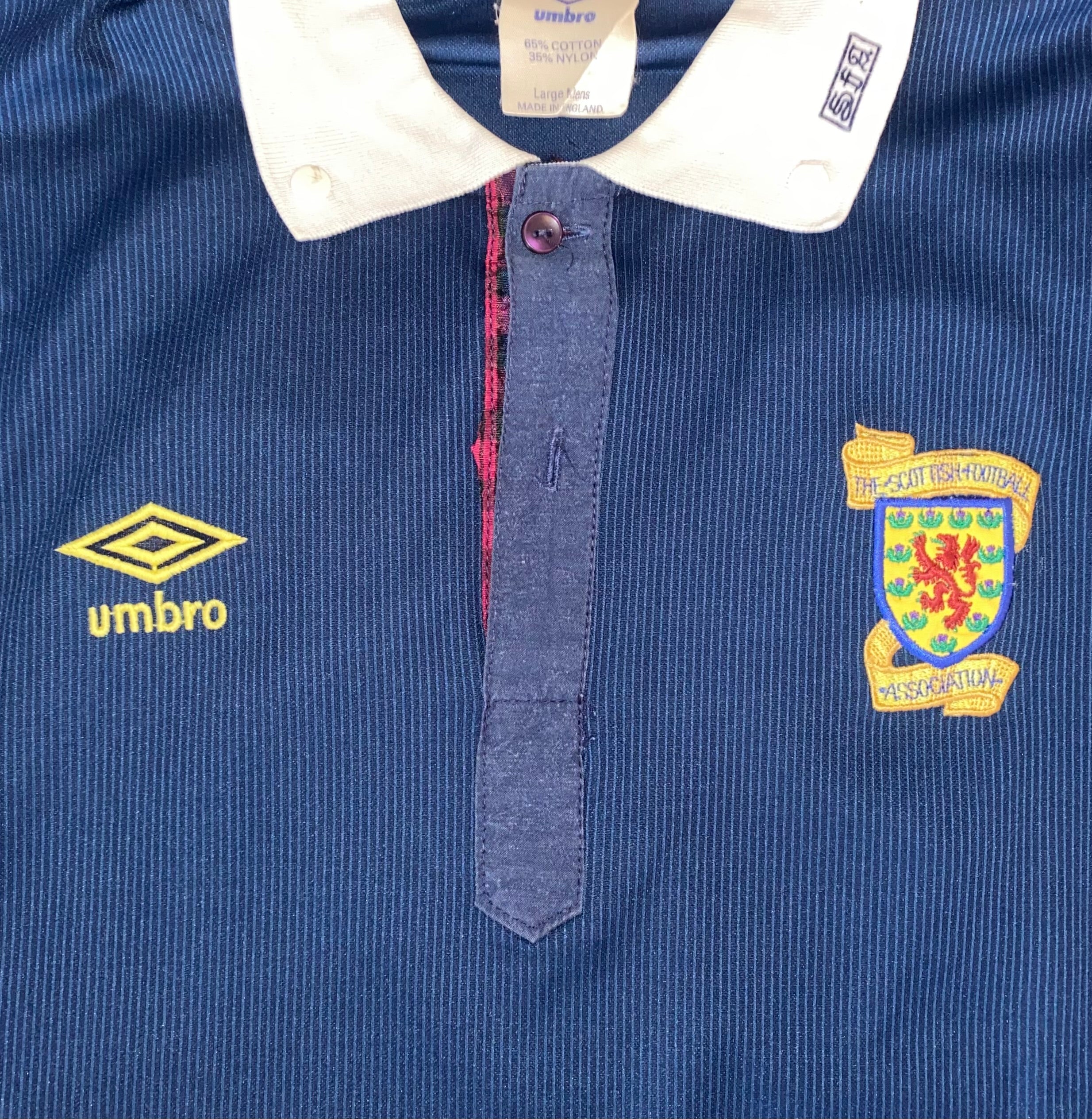 1989-1991 SCOTLAND MATCH WORN HOME SHIRT #17
