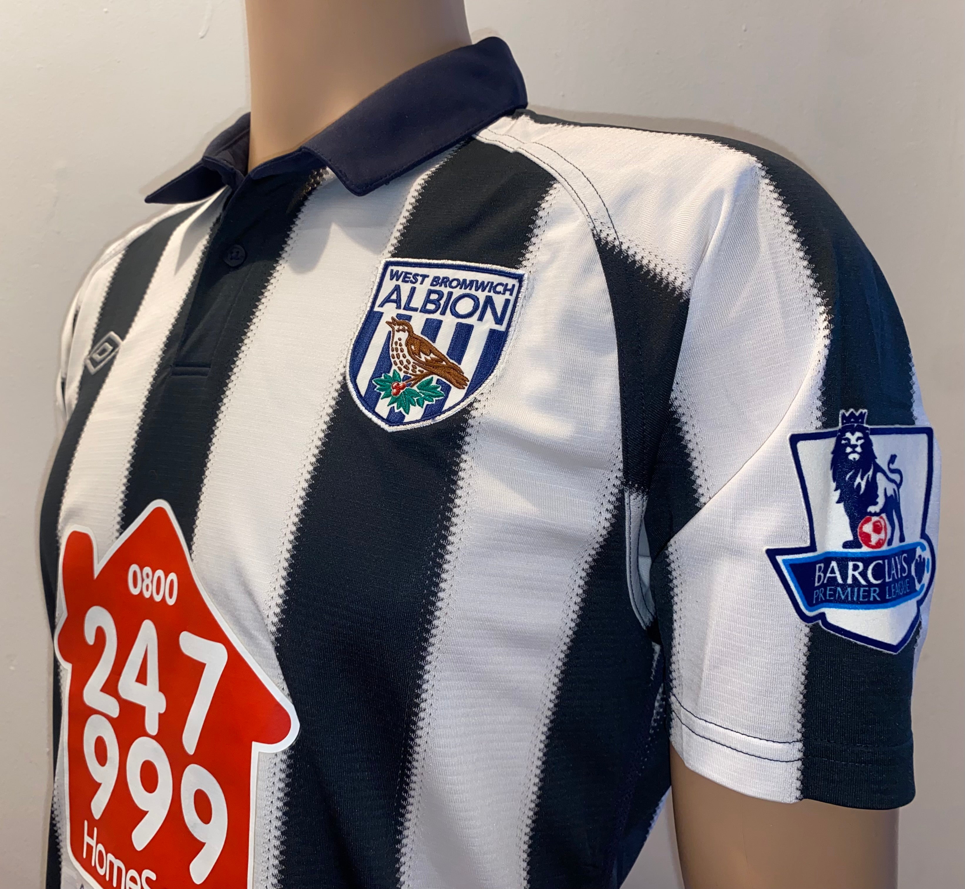 2010/11 WEST BROMWICH ALBION MATCH WORN SHIRT (BARNETT #25)