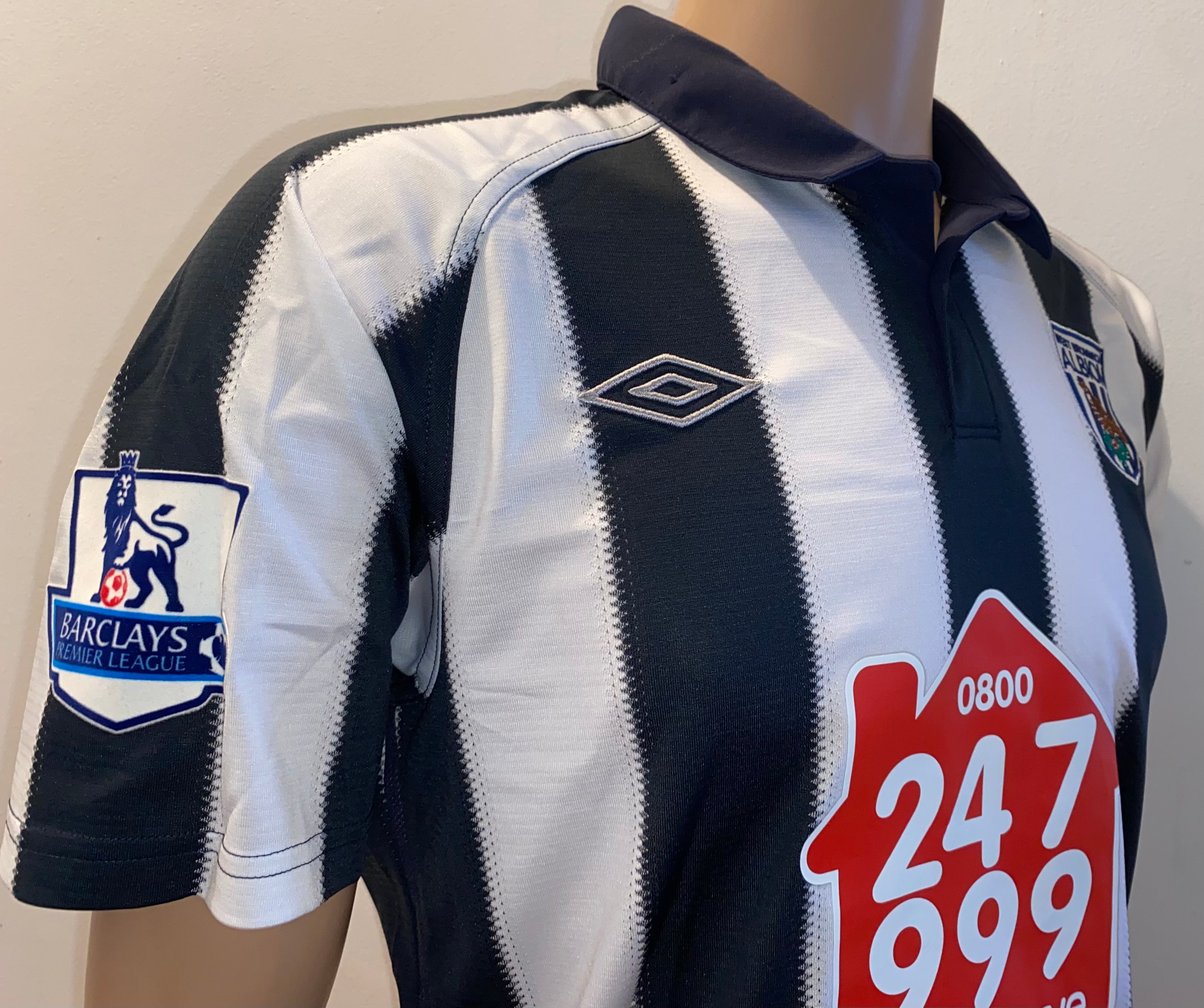 2010/11 WEST BROMWICH ALBION MATCH WORN SHIRT (BARNETT #25)
