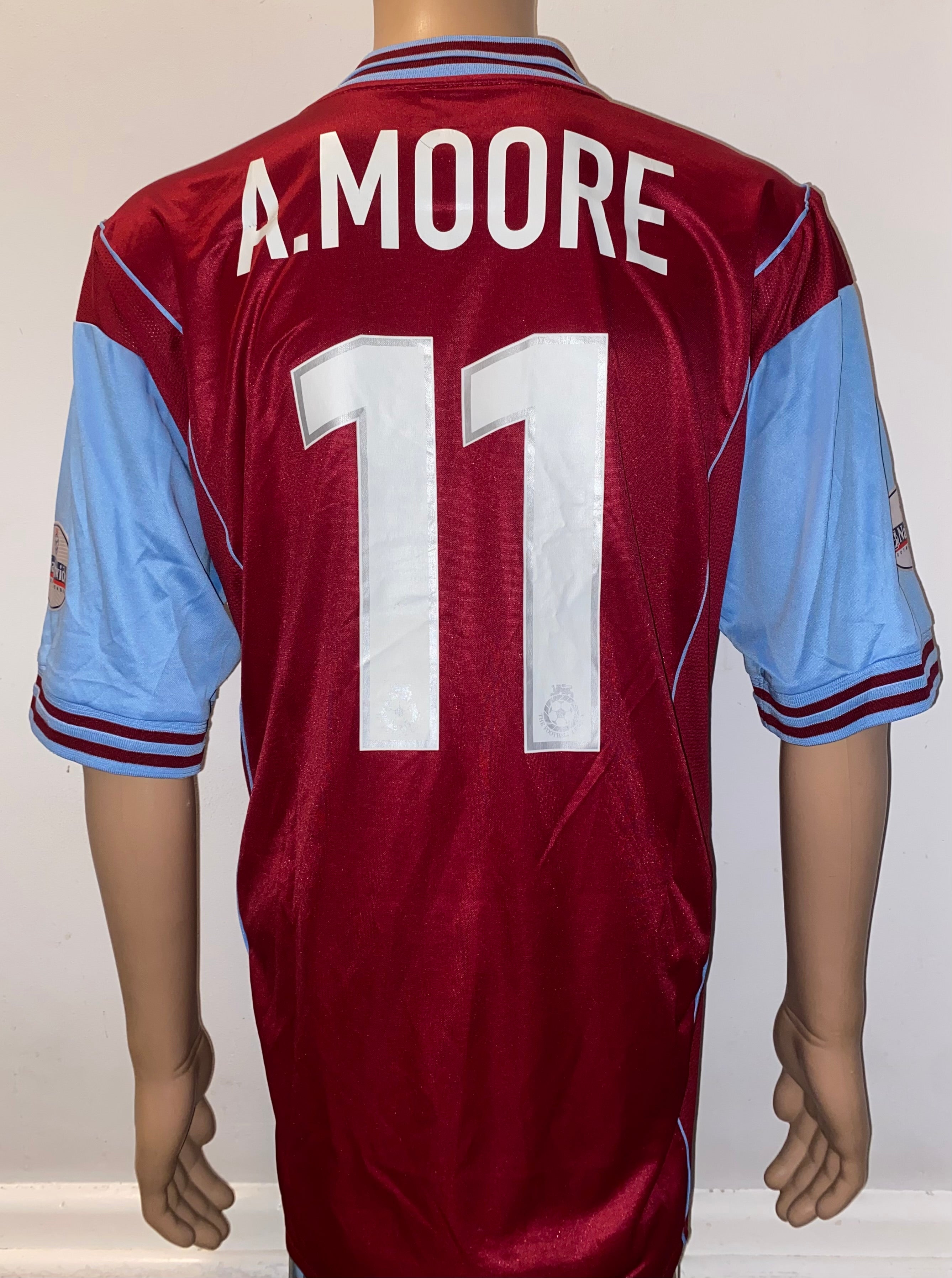 2003/04 BURNLEY MATCH WORN HOME SHIRT (MOORE #11)
