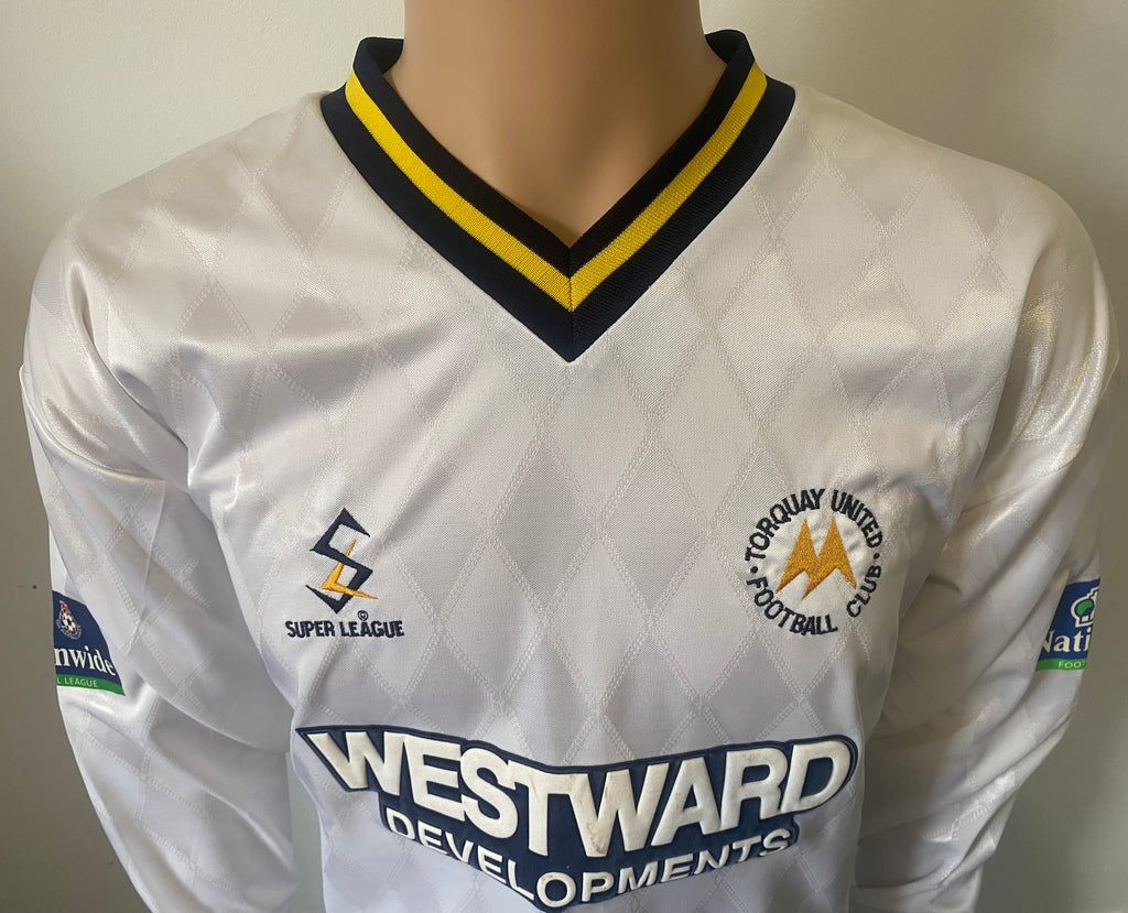 1999/2000 TORQUAY UNITED MATCH WORN AWAY SHIRT NICHOLS #18)