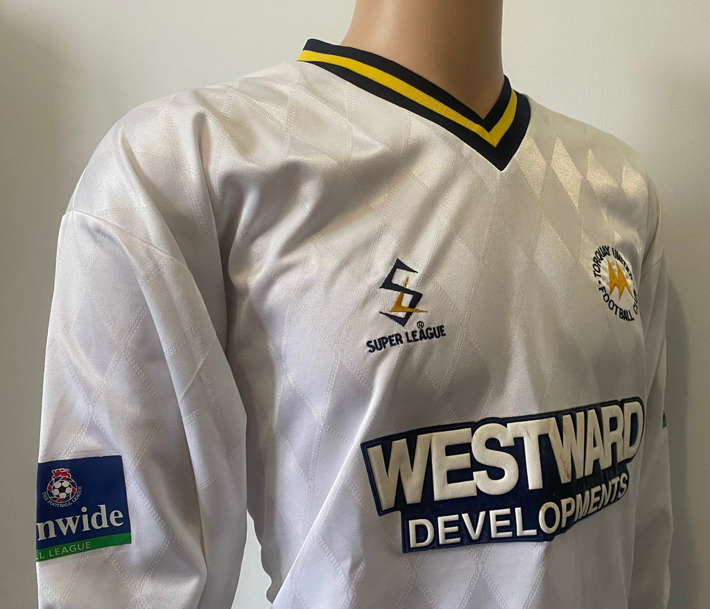1999/2000 TORQUAY UNITED MATCH WORN AWAY SHIRT NICHOLS #18)