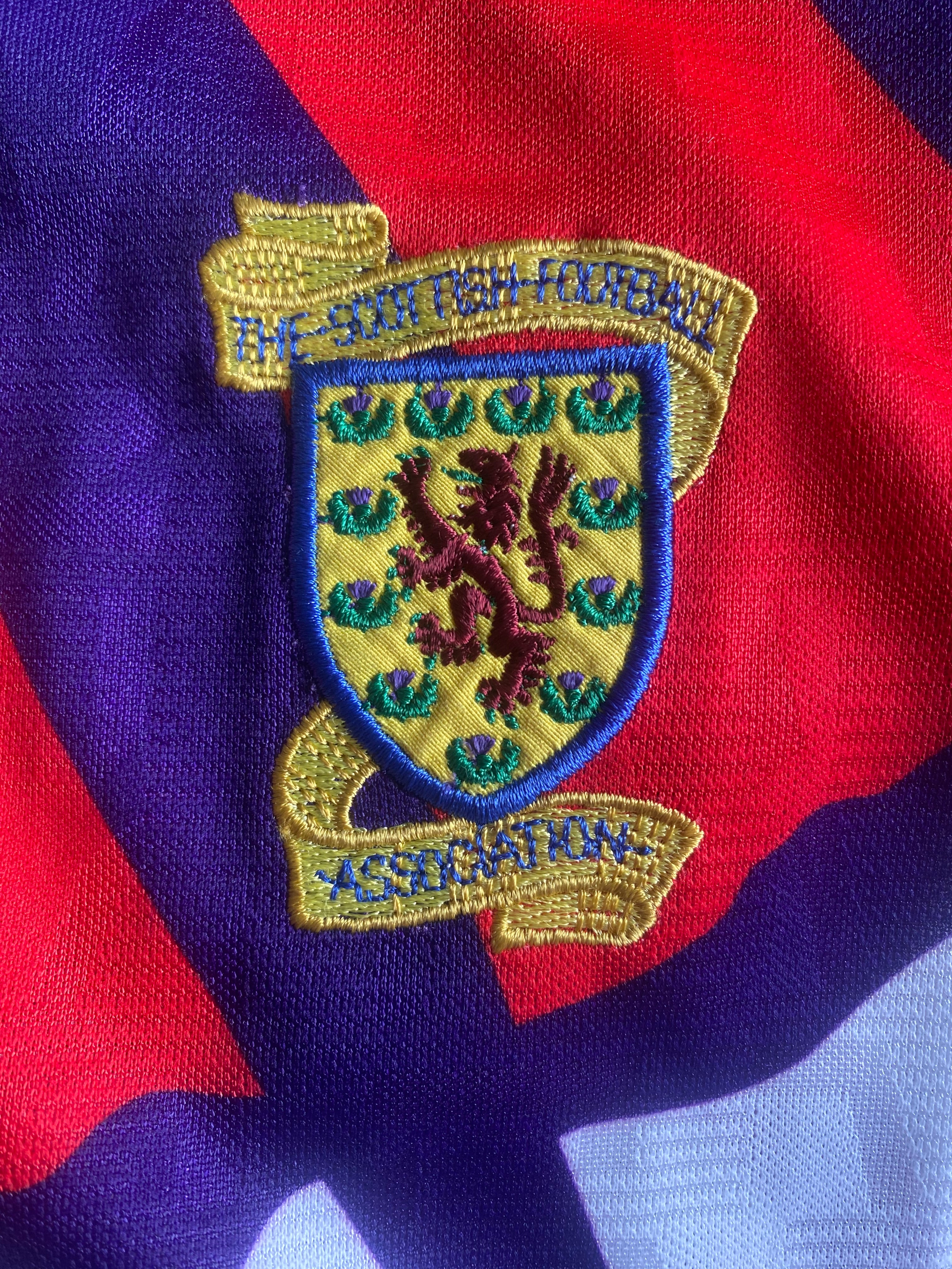 1992/93 SCOTLAND MATCH WORN SHIRT UMBRO AWAY SHIRT #3