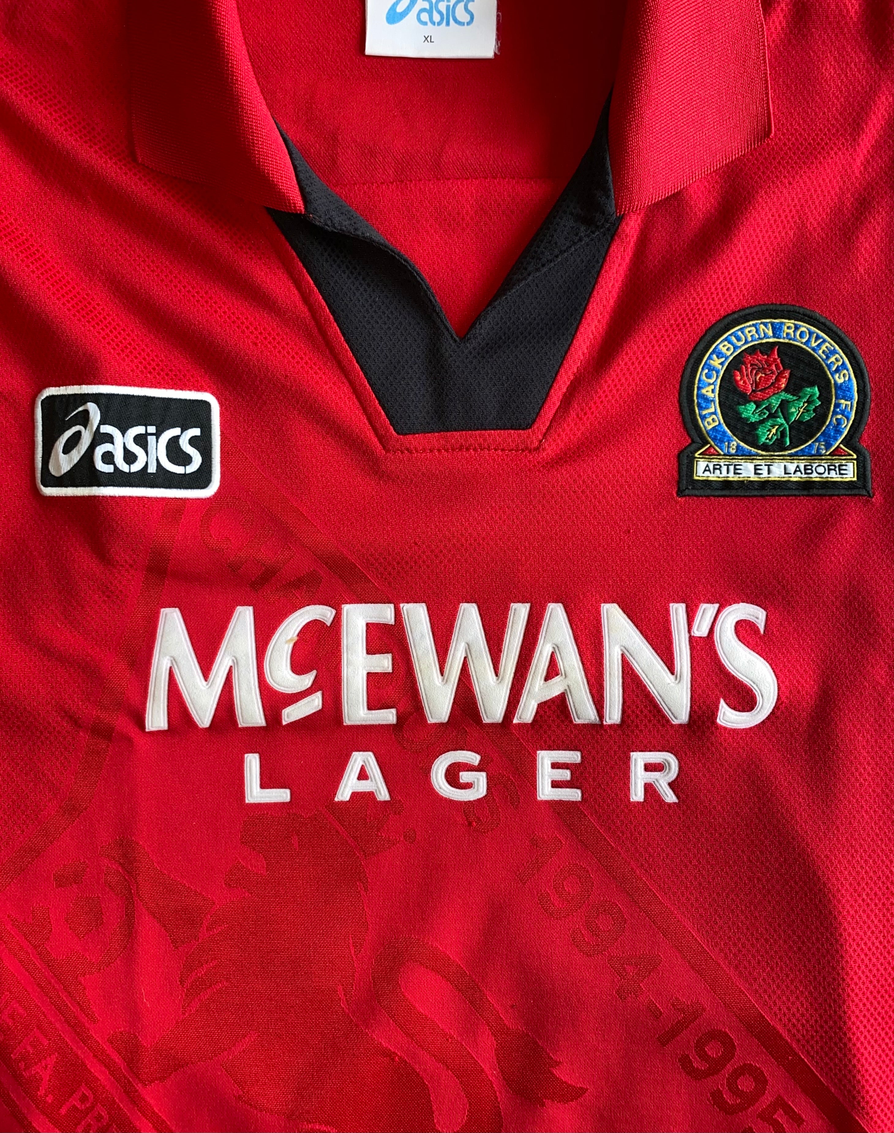 1995/96 MATCH ISSUE BLACKBURN ROVERS AWAY SHIRT SLATER #17