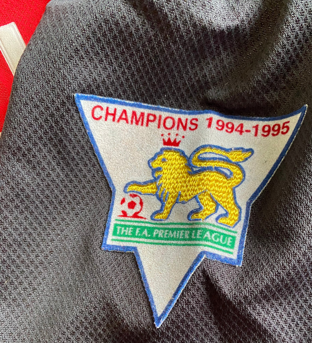 1995/96 MATCH ISSUE BLACKBURN ROVERS AWAY SHIRT SLATER #17