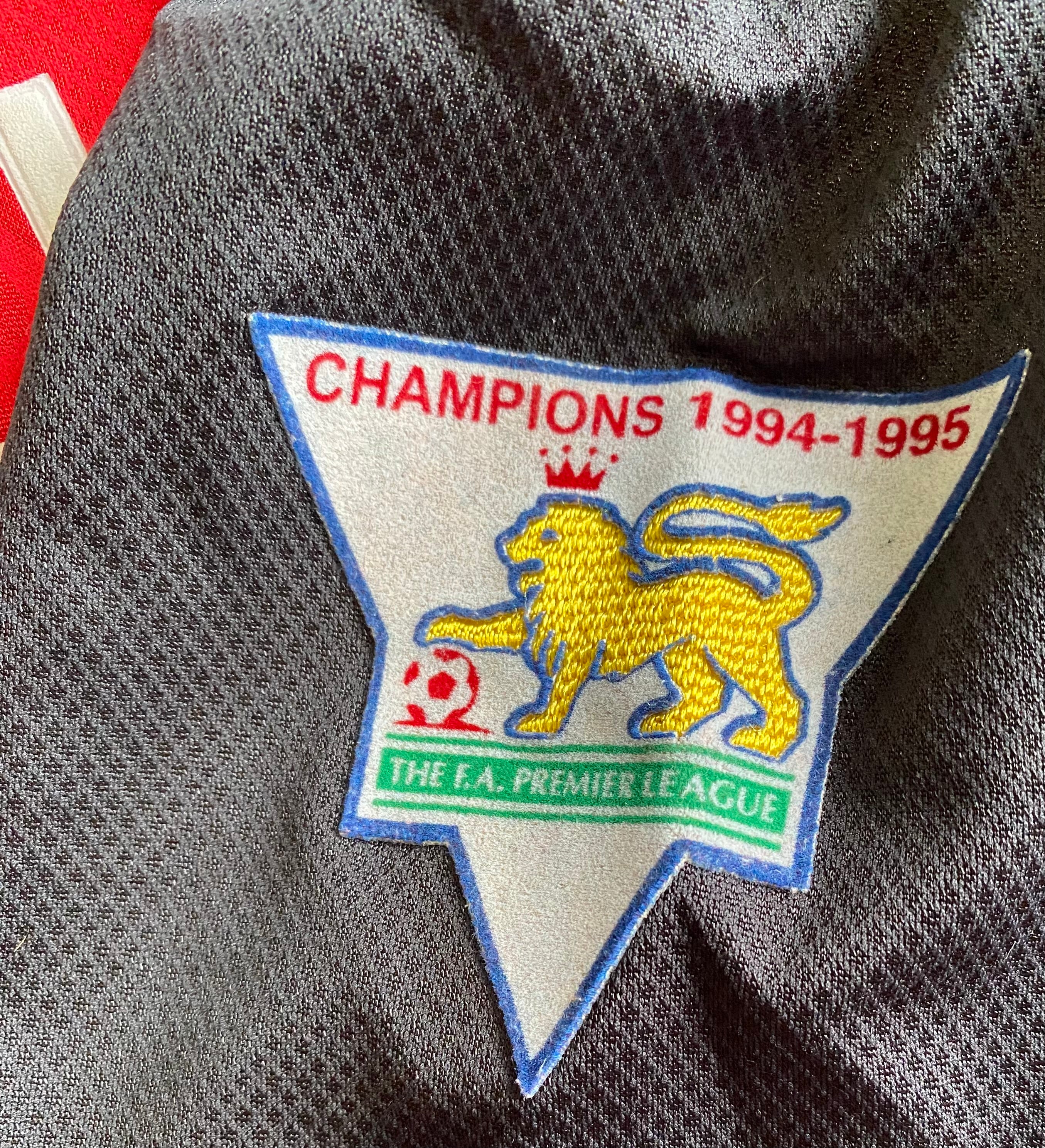 1995/96 MATCH ISSUE BLACKBURN ROVERS AWAY SHIRT SLATER #17