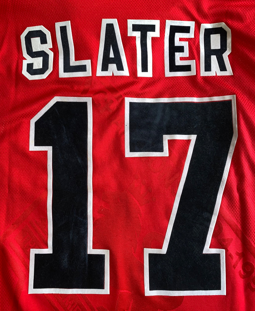 1995/96 MATCH ISSUE BLACKBURN ROVERS AWAY SHIRT SLATER #17
