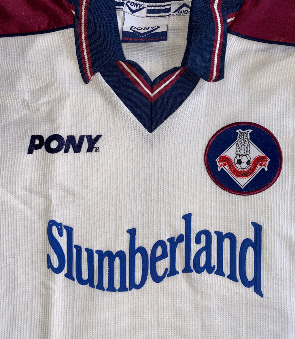 1998/99 OLDHAM ATHLETIC MATCH WORN AWAY SHIRT AGOGO #25