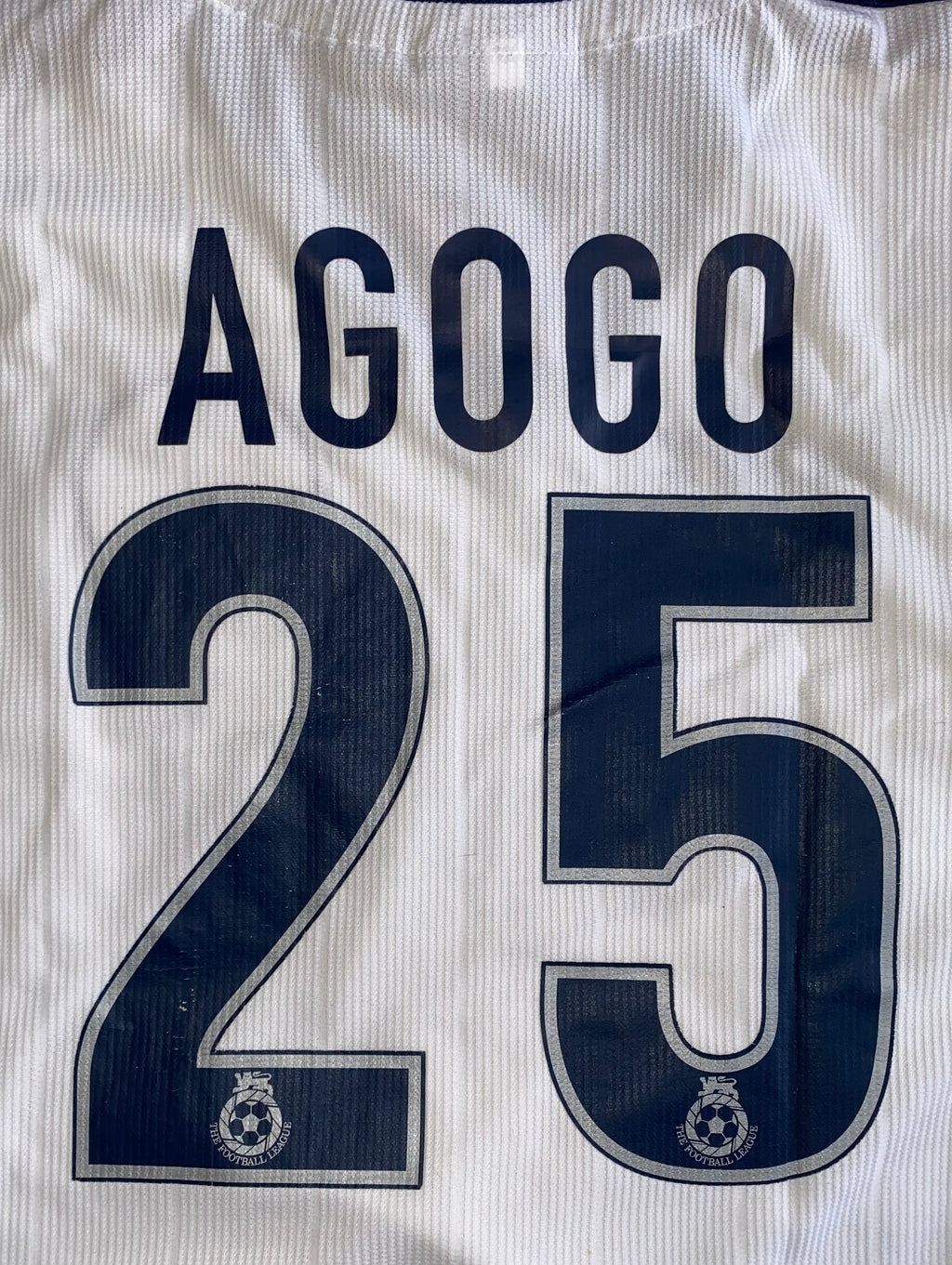 1998/99 OLDHAM ATHLETIC MATCH WORN AWAY SHIRT AGOGO #25