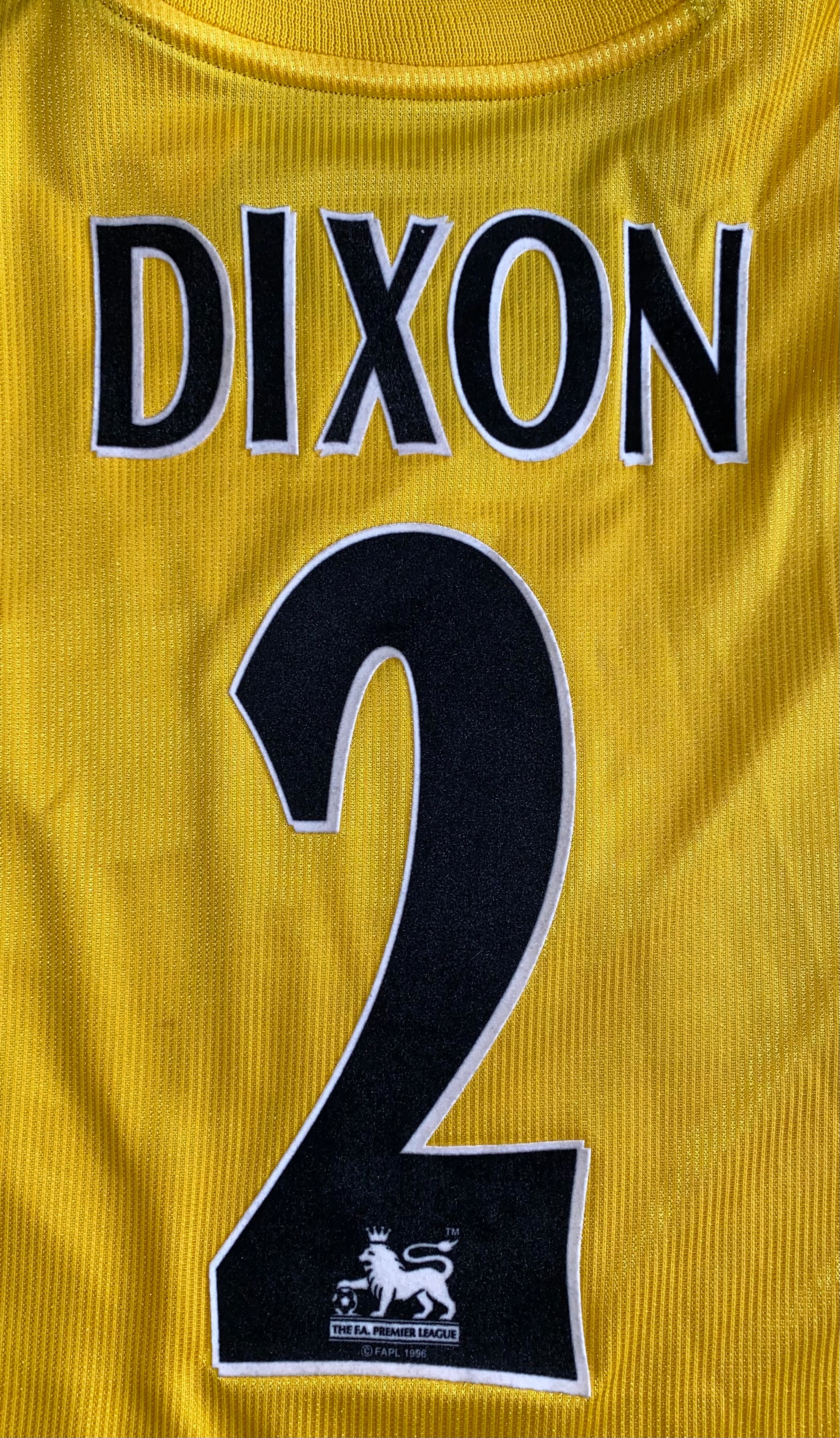2000/01 ARSENAL NIKE MATCH WORN AWAY SHIRT LEE DIXON #2