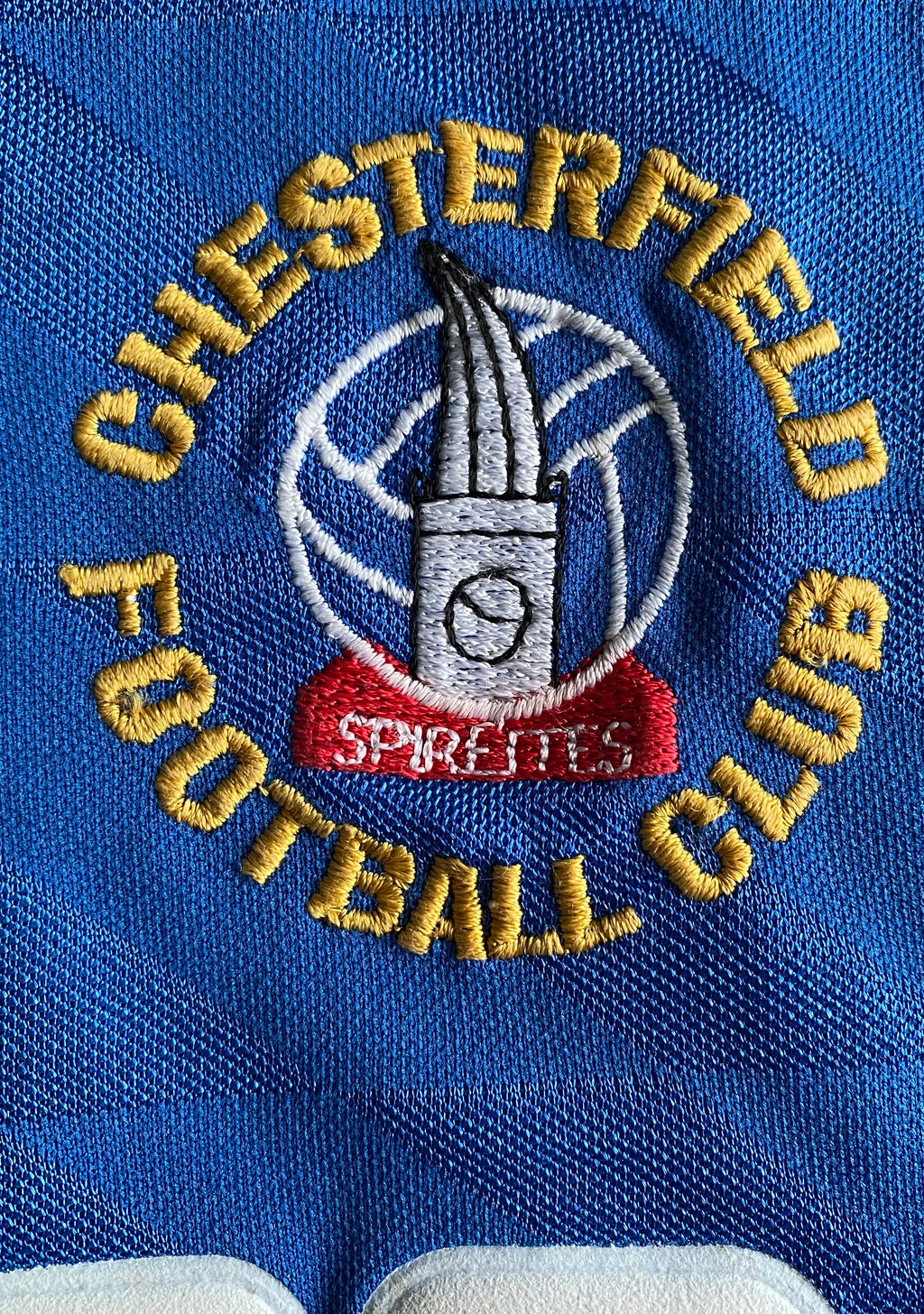 1990/91 CHESTERFIELD MATCH WORN HOME SHIRT #5