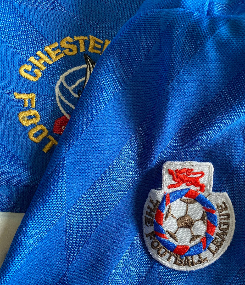1990/91 CHESTERFIELD MATCH WORN HOME SHIRT #5