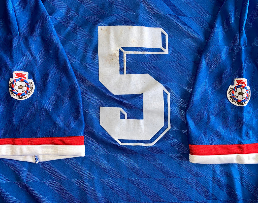 1990/91 CHESTERFIELD MATCH WORN HOME SHIRT #5