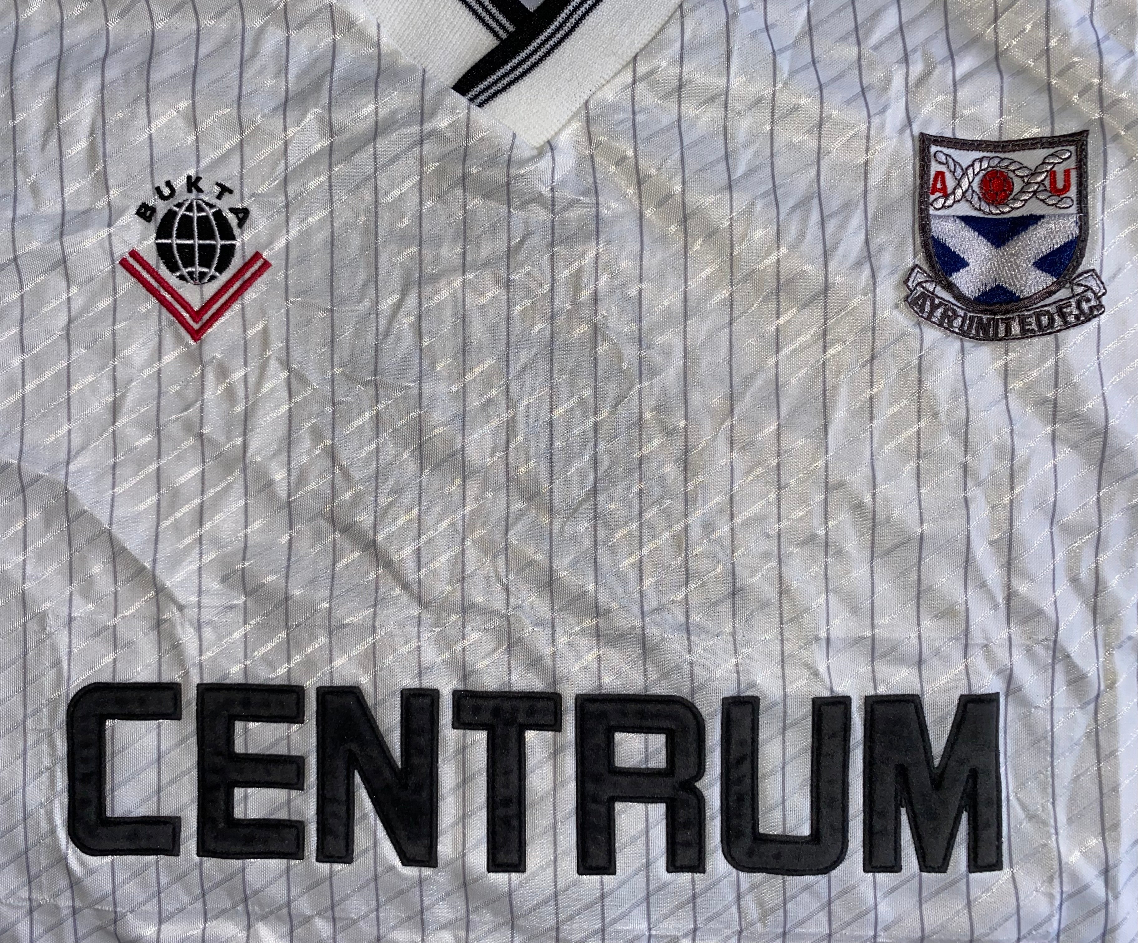 1989/90 AYR UNITED MATCH WORN HOME SHIRT #4