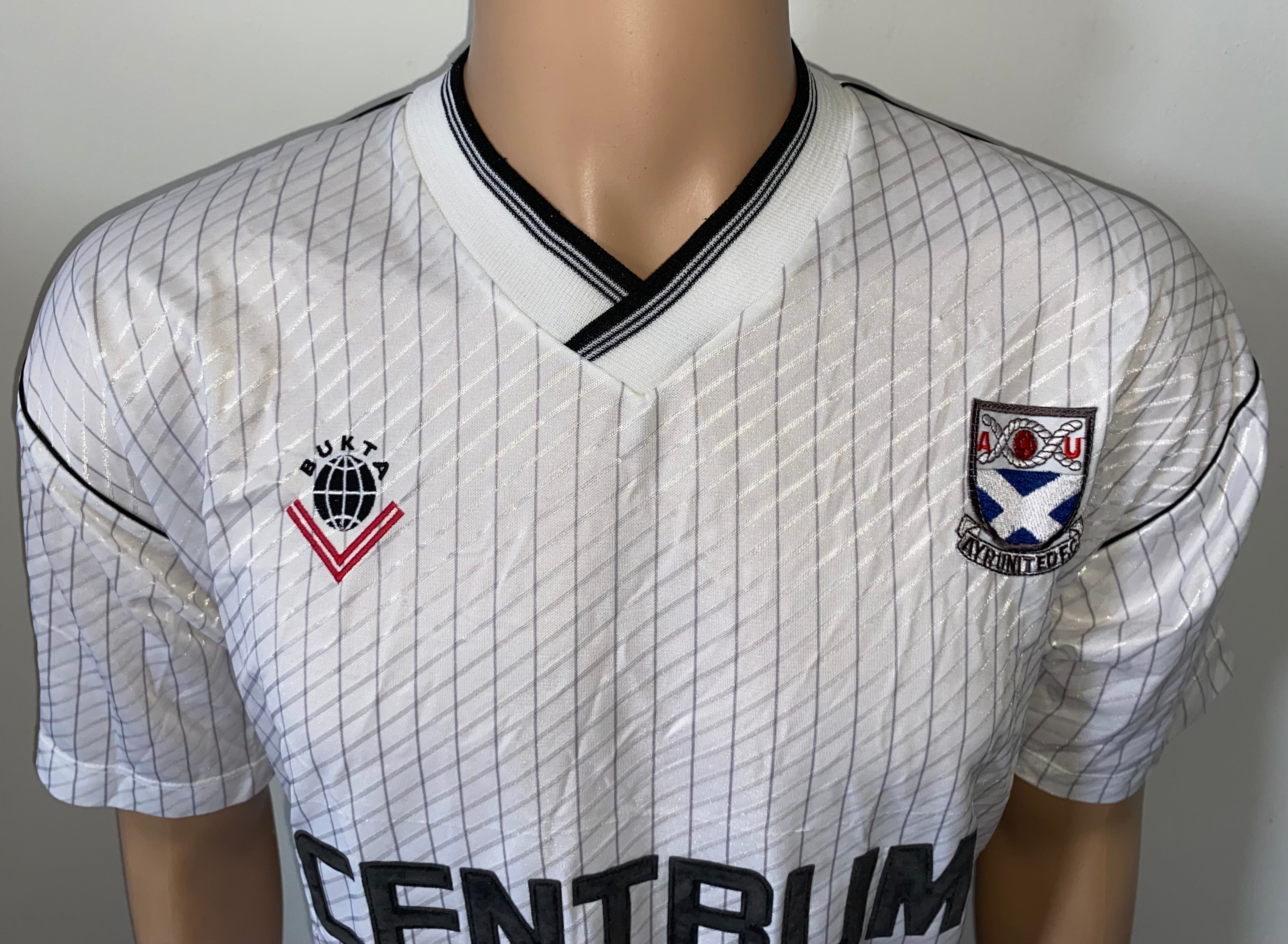 1989/90 AYR UNITED MATCH WORN HOME SHIRT #4