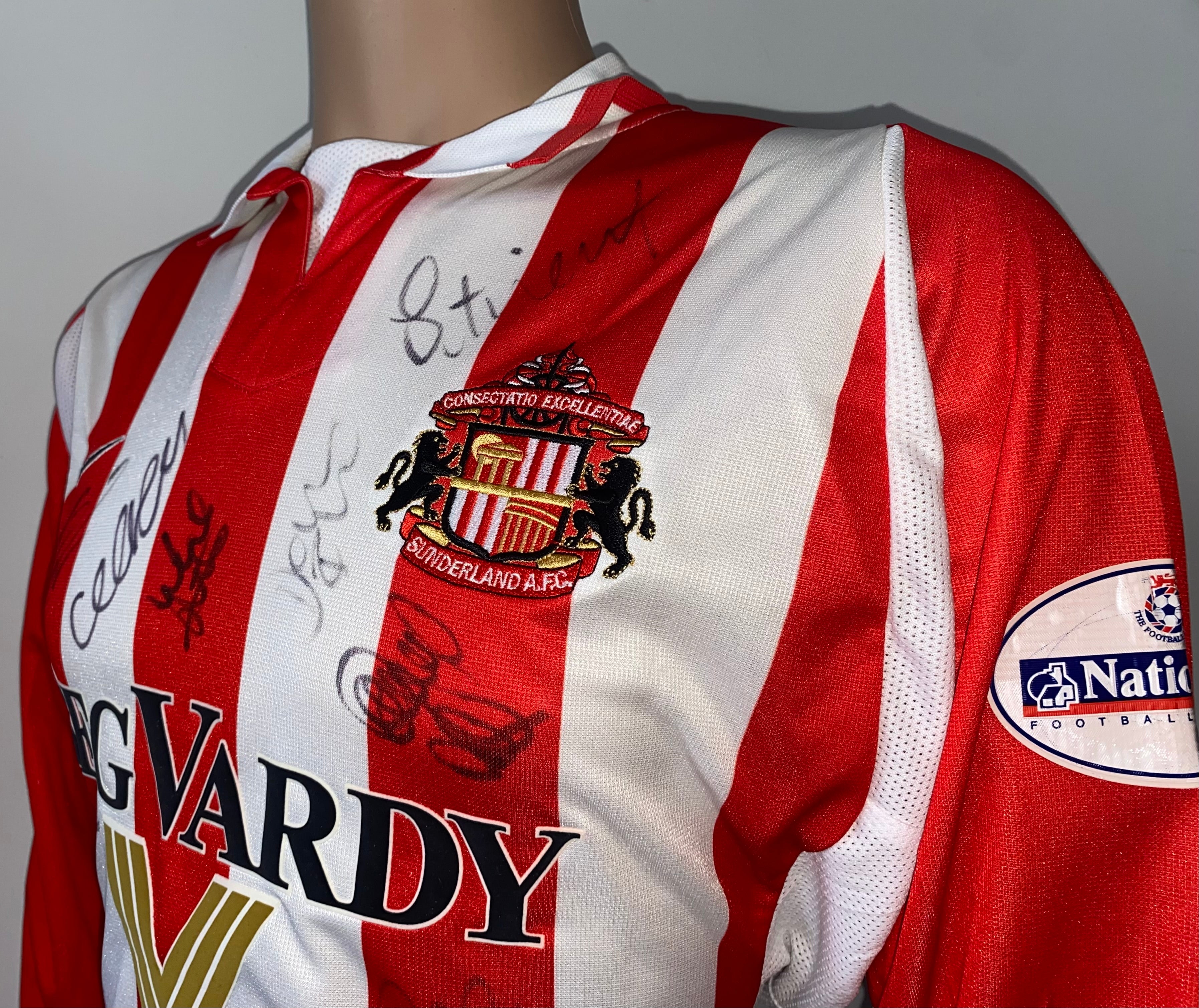 2003/04 SUNDERLAND MATCH WORN HOME SHIRT COOPER #14