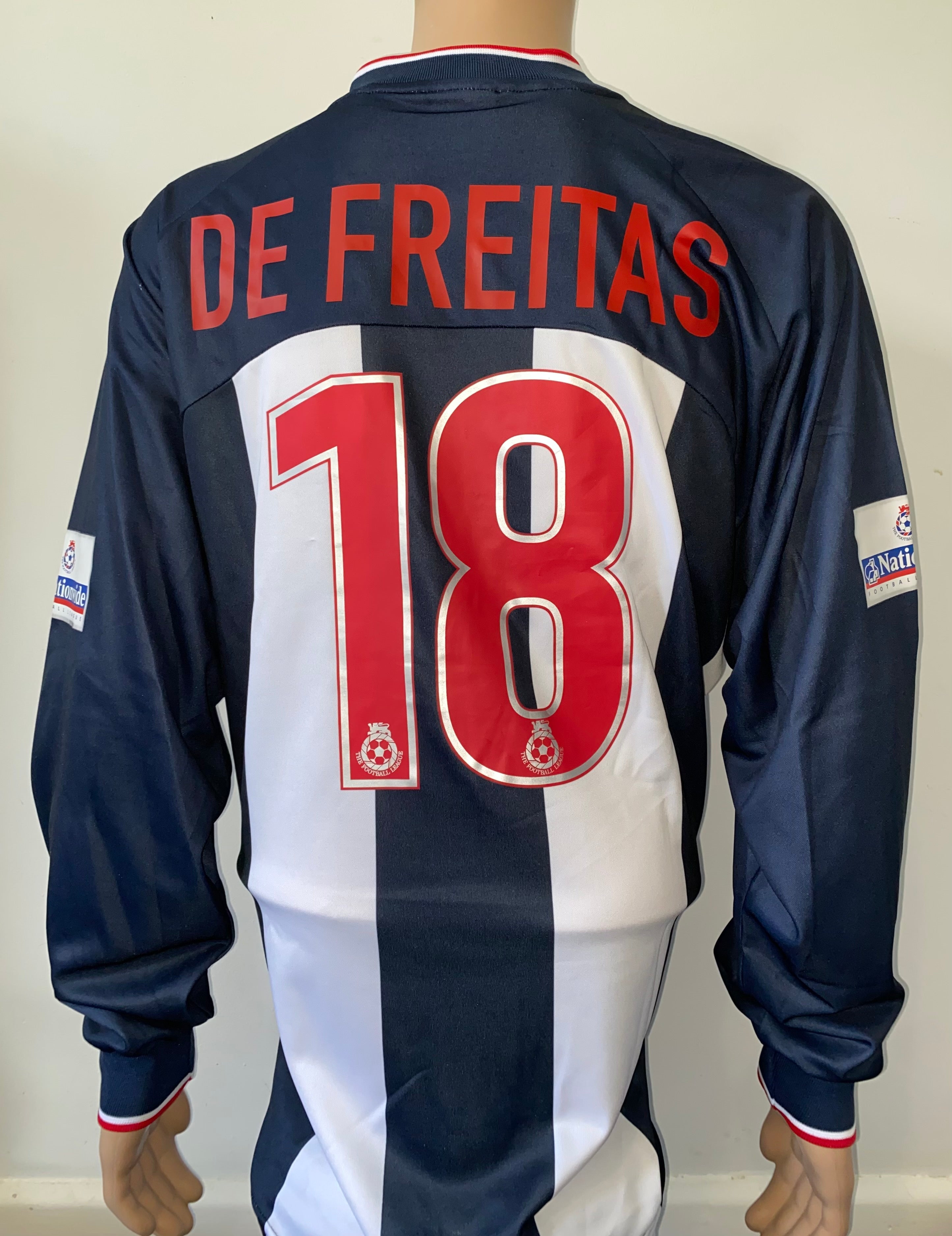 2000/01 WEST BROMWICH ALBION MATCH WORN SHIRT FABIAN DE FREITAS #18