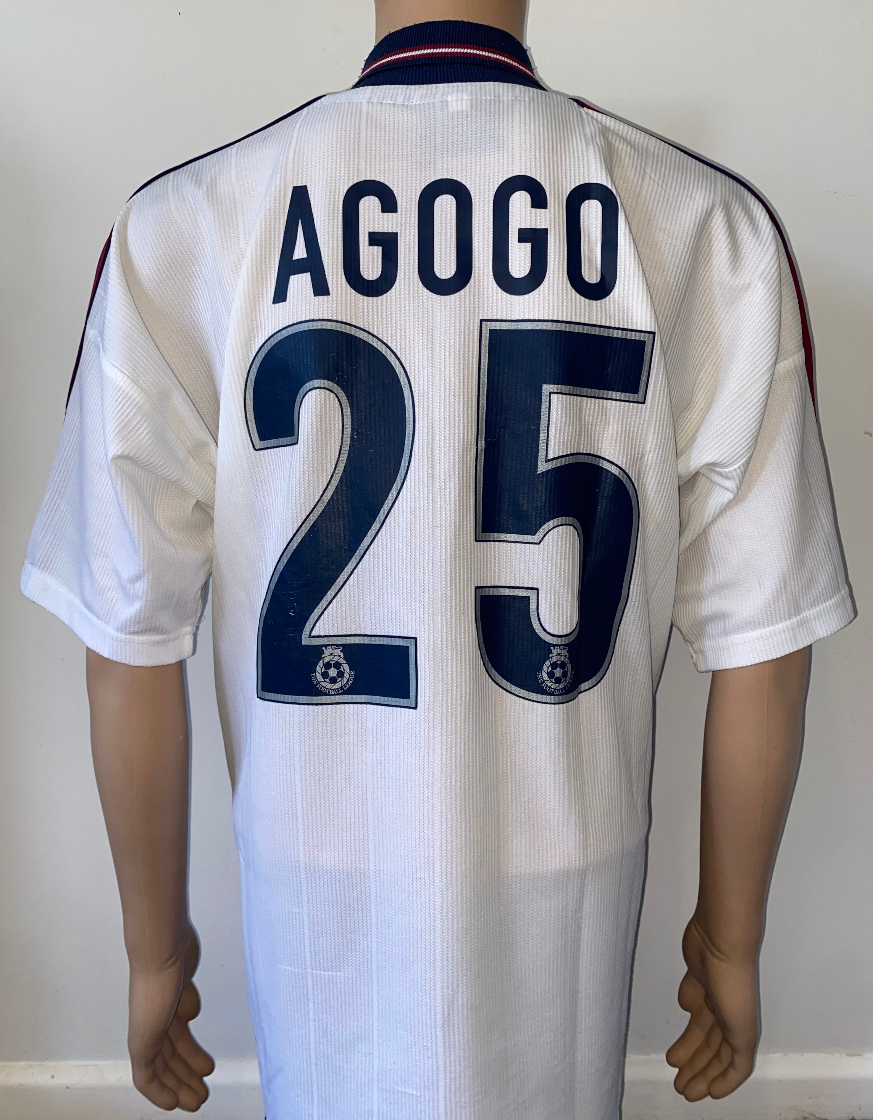 1998/99 OLDHAM ATHLETIC MATCH WORN AWAY SHIRT AGOGO #25