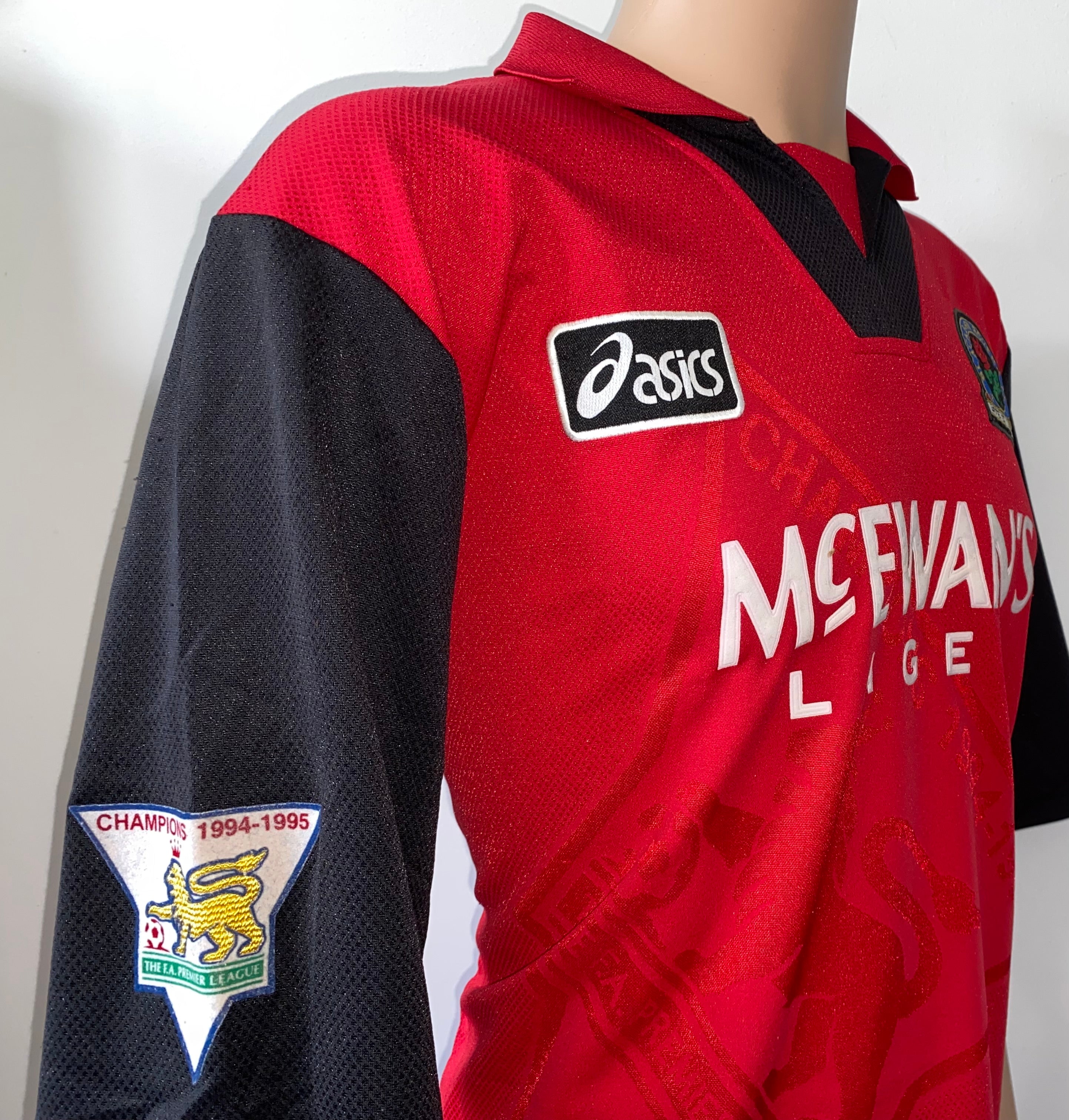 1995/96 MATCH ISSUE BLACKBURN ROVERS AWAY SHIRT SLATER #17