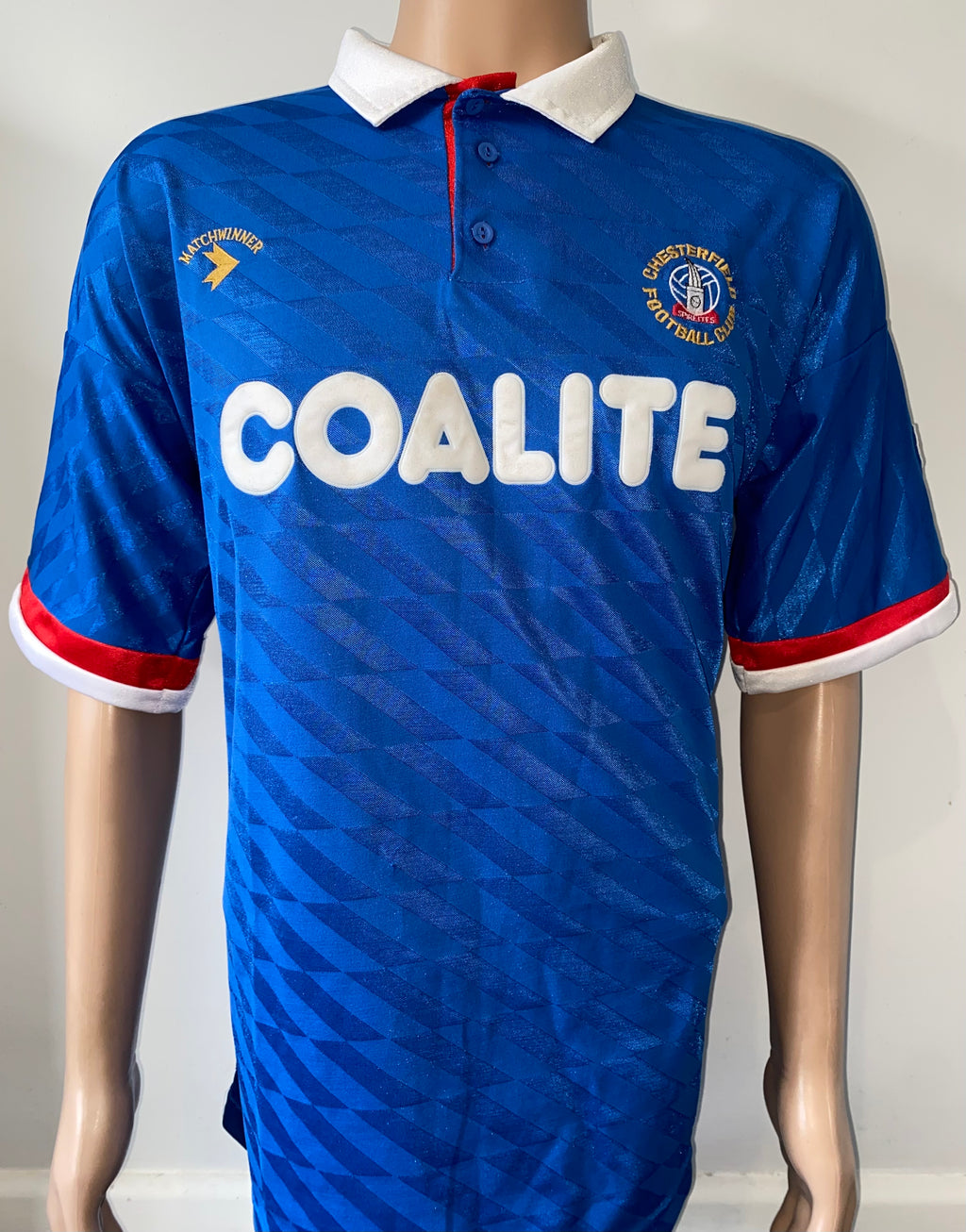 1990/91 CHESTERFIELD MATCH WORN HOME SHIRT #5