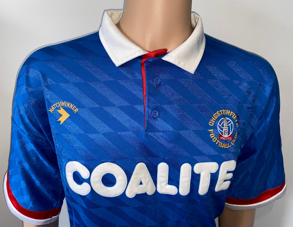 1990/91 CHESTERFIELD MATCH WORN HOME SHIRT #5