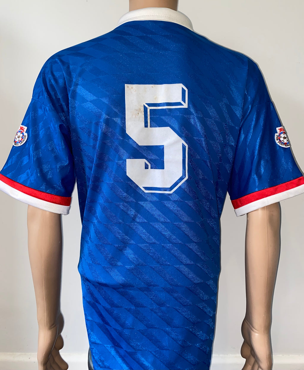 1990/91 CHESTERFIELD MATCH WORN HOME SHIRT #5