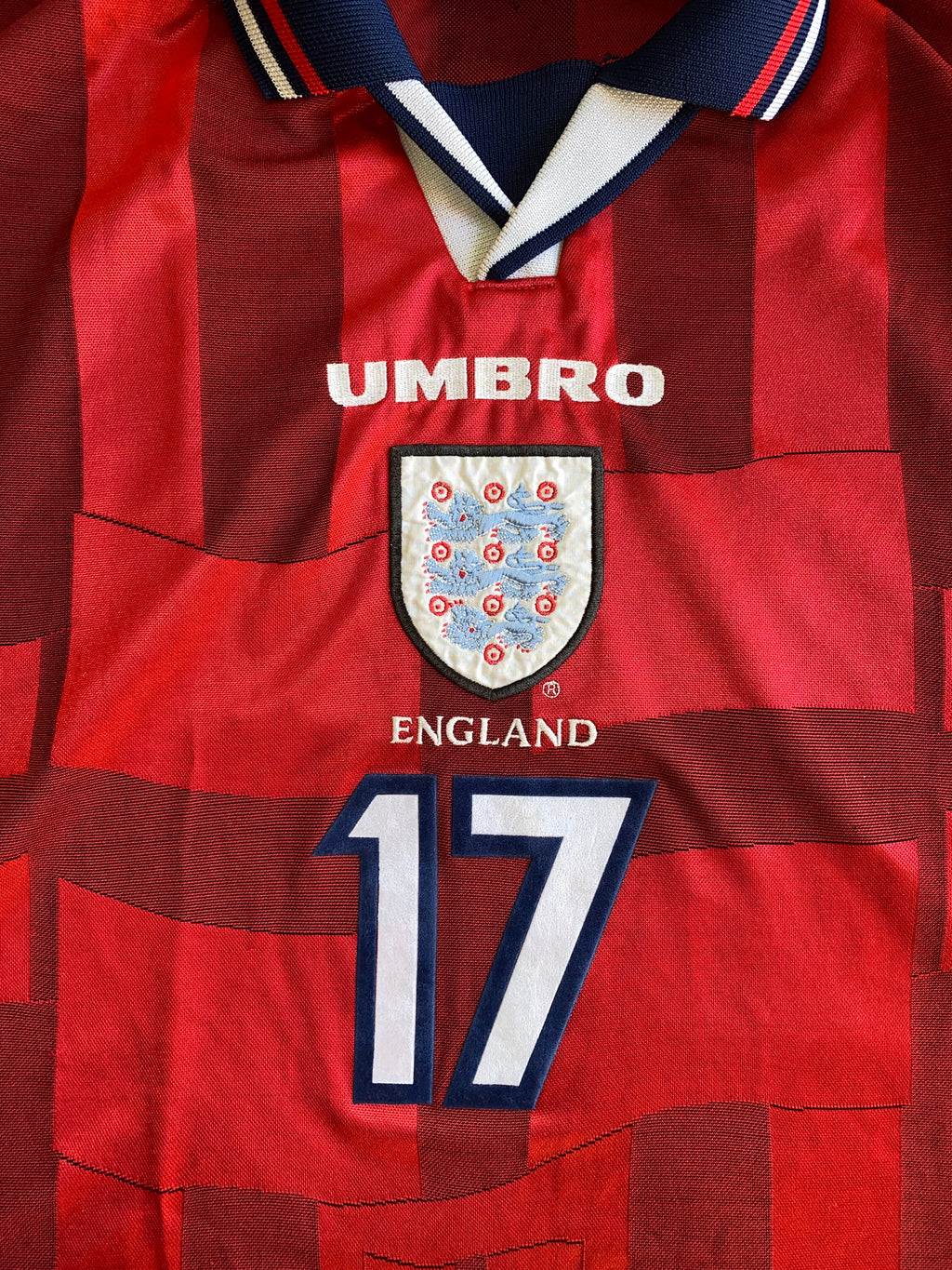 1997 ENGLAND MATCH ISSUE AWAY SHIRT #17