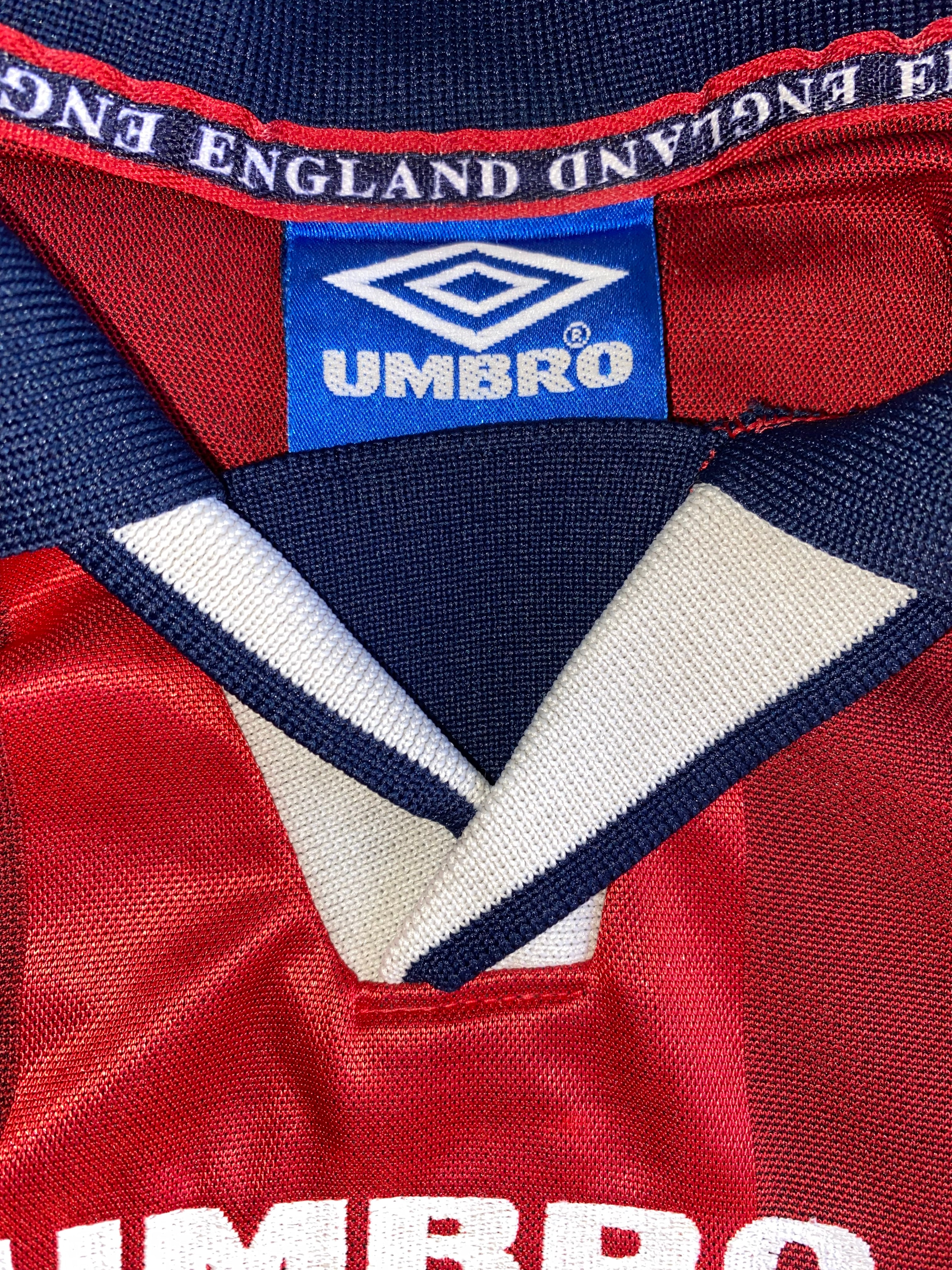1997 ENGLAND MATCH ISSUE AWAY SHIRT #17