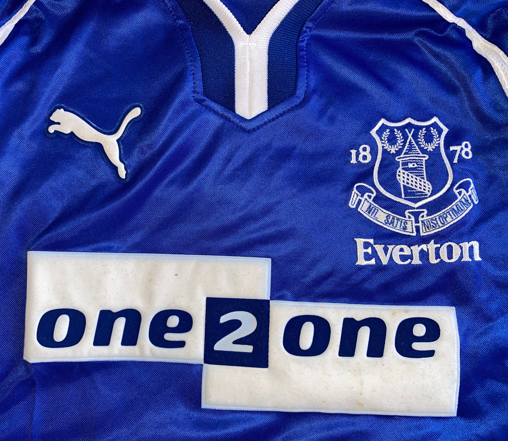 2000/01 EVERTON MATCH ISSUE HOME SHIRT (BARMBY #8)