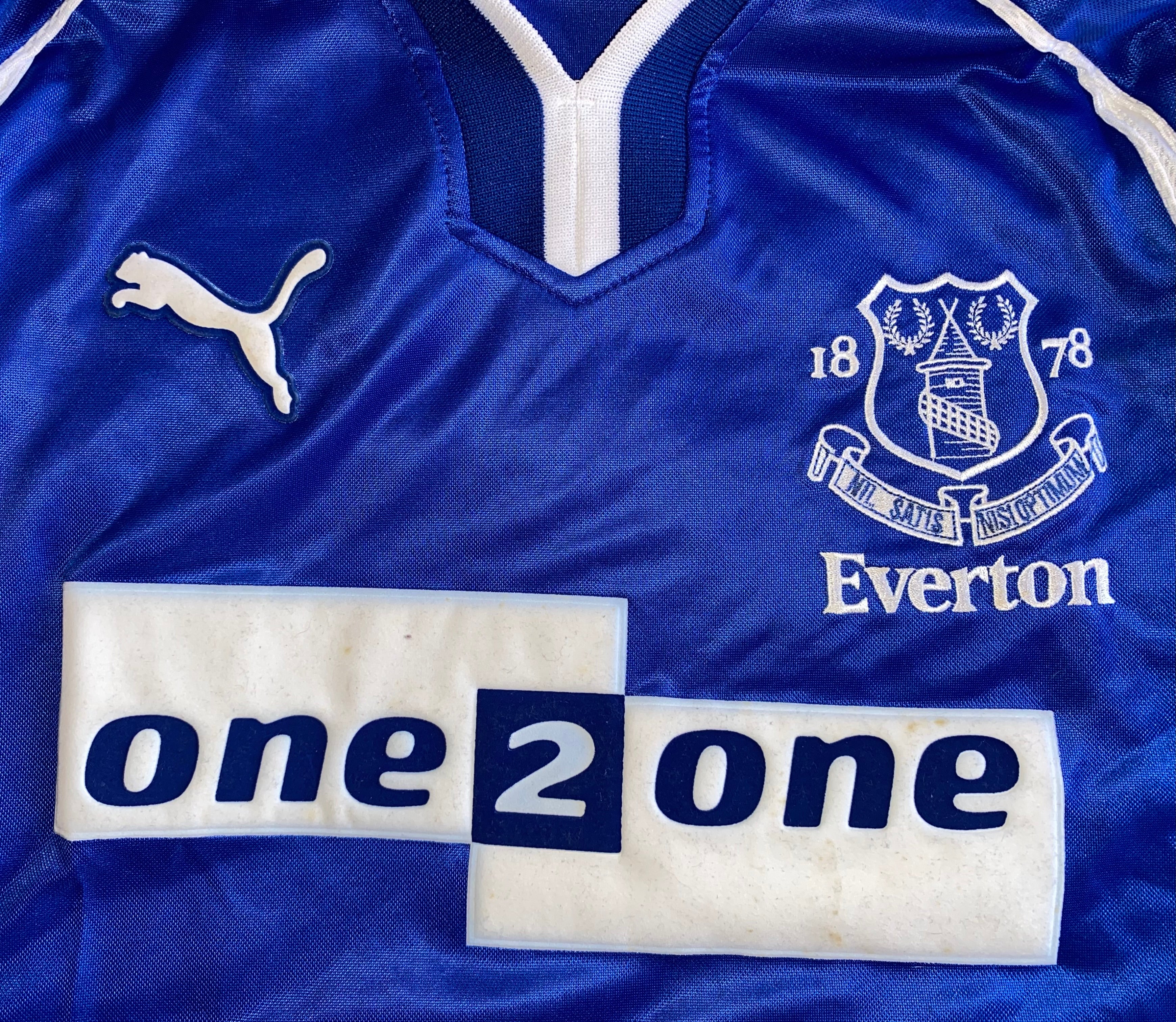 2000/01 EVERTON MATCH ISSUE HOME SHIRT (BARMBY #8)