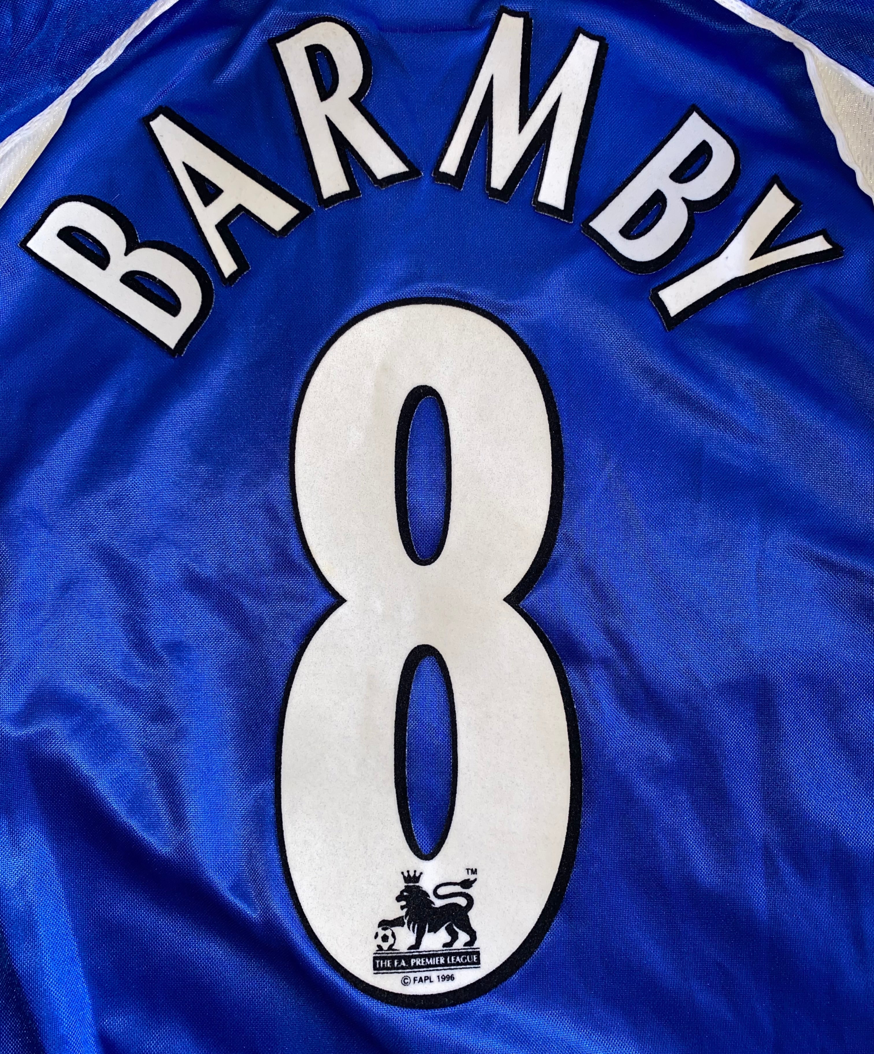 2000/01 EVERTON MATCH ISSUE HOME SHIRT (BARMBY #8)