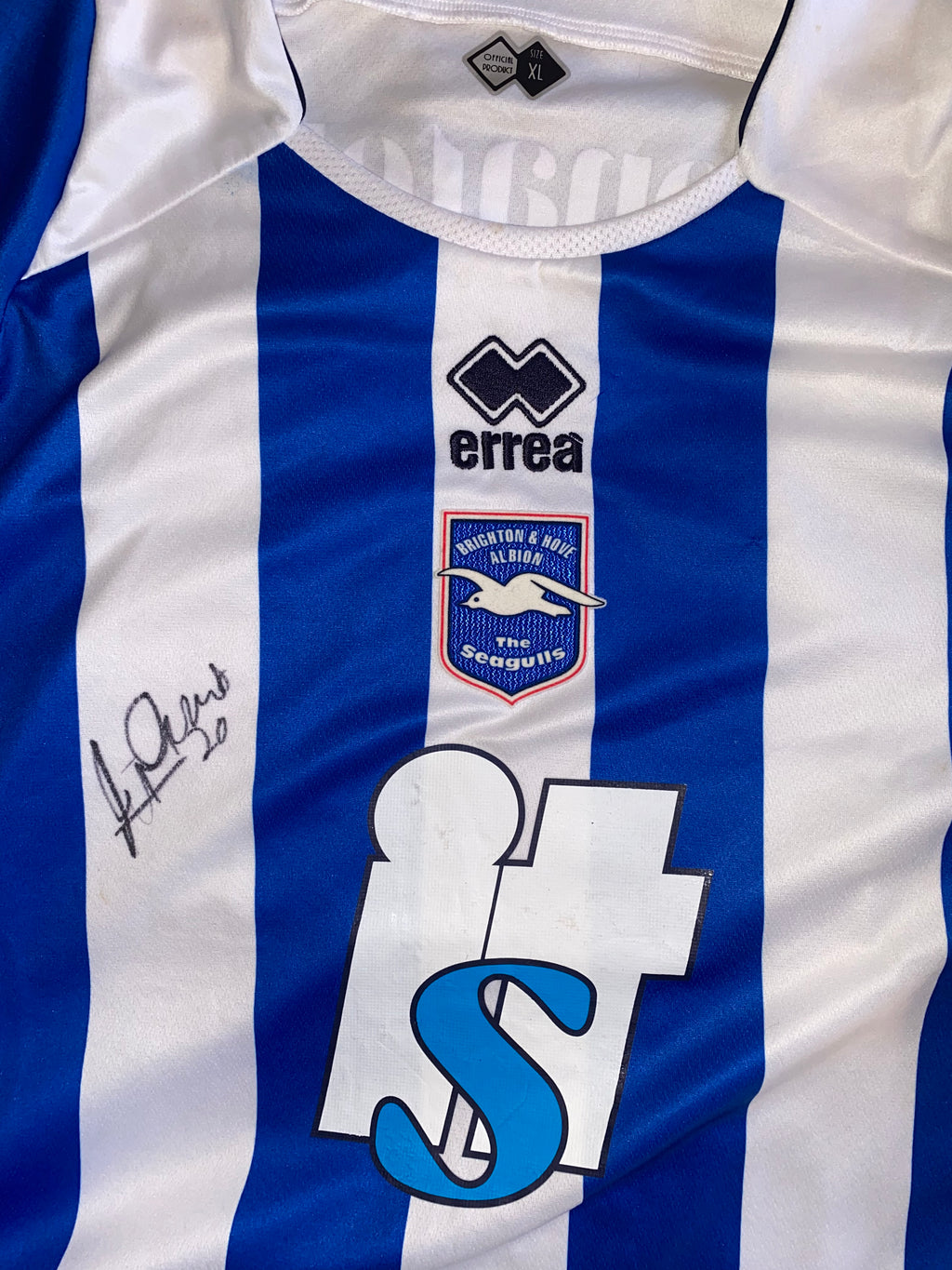 2008/09 BRIGHTON AND HOVE ALBION MATCH WORN AWAY SHIRT (CROFTS #20)