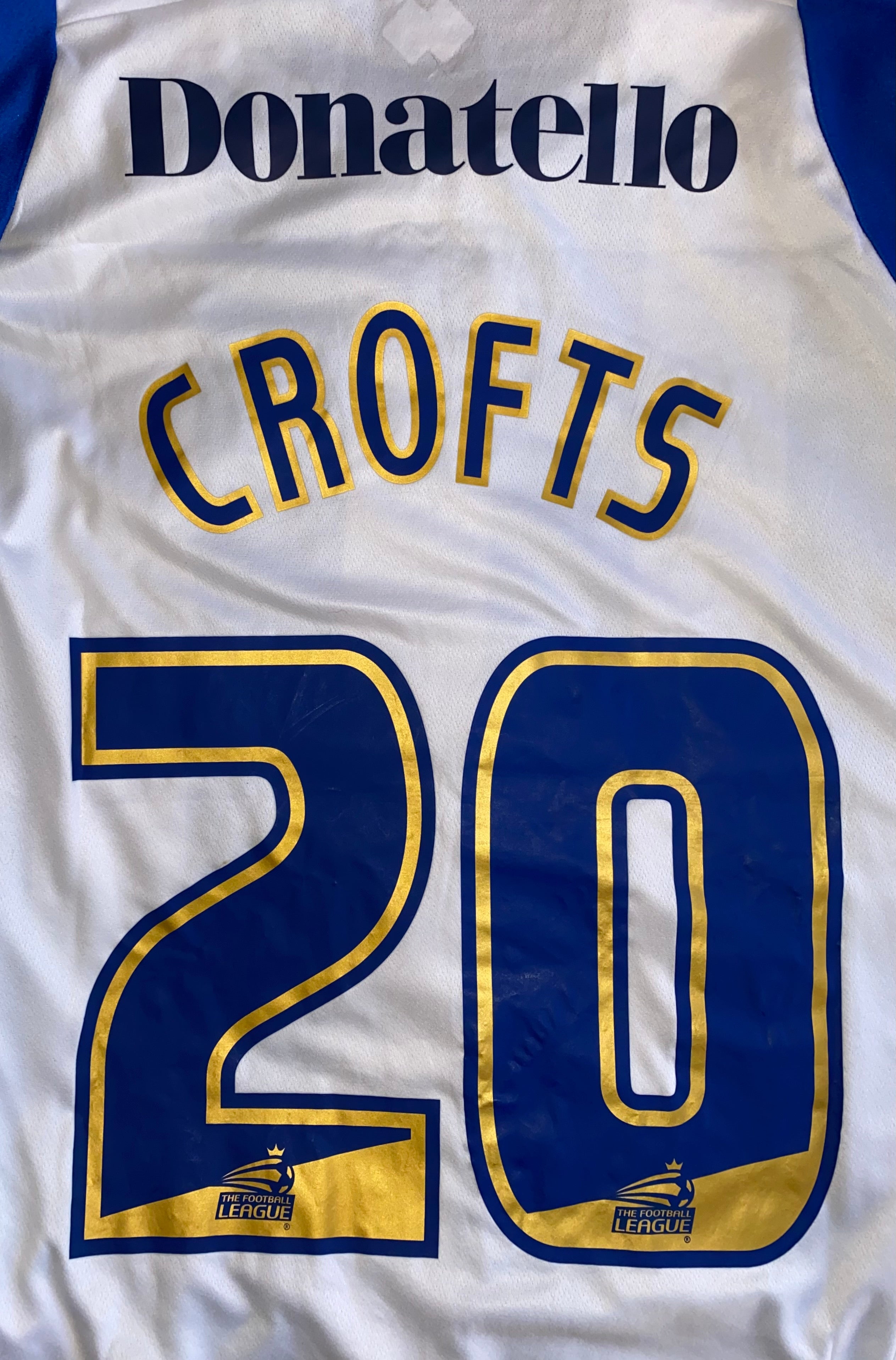 2008/09 BRIGHTON AND HOVE ALBION MATCH WORN AWAY SHIRT (CROFTS #20)