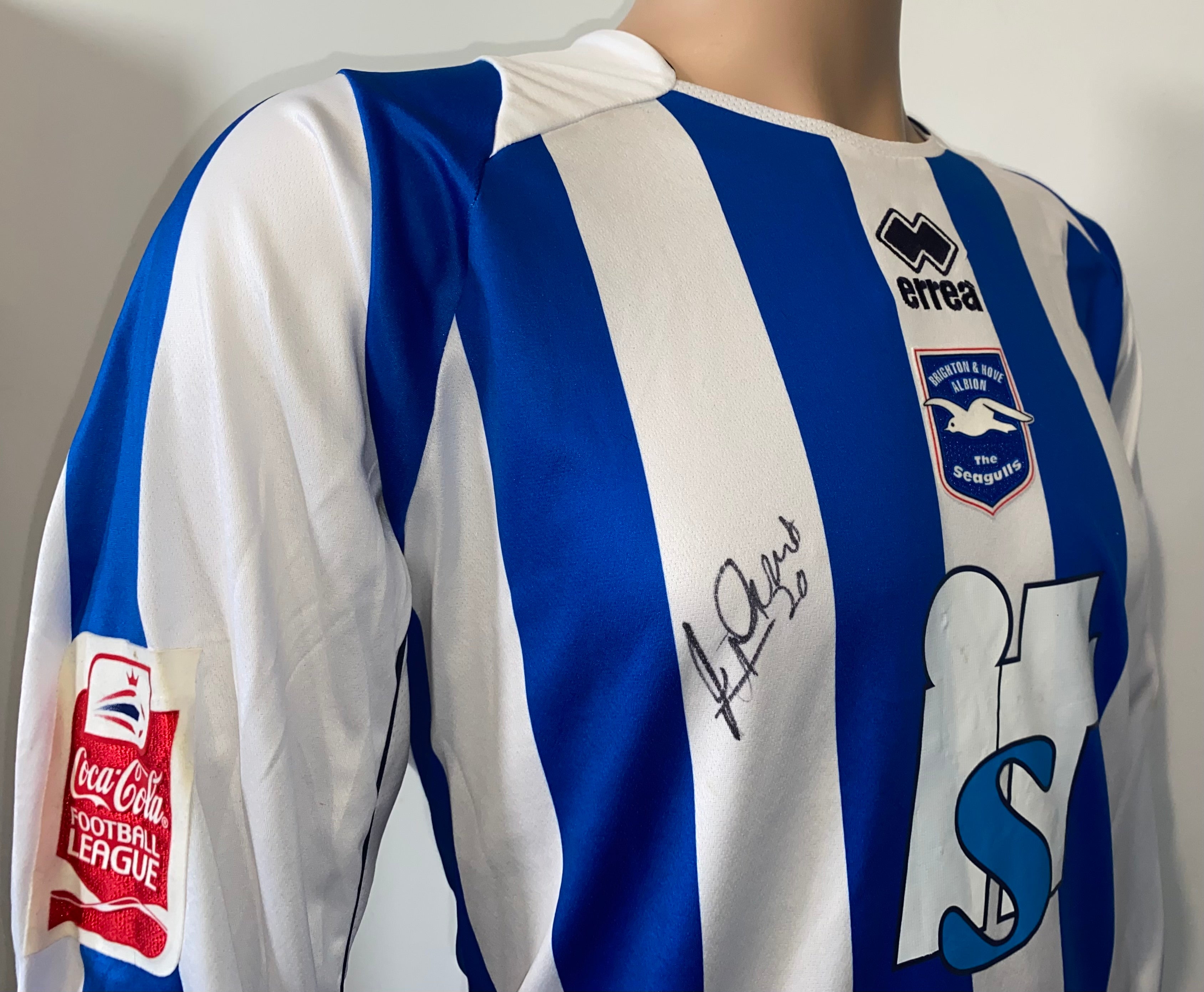2008/09 BRIGHTON AND HOVE ALBION MATCH WORN AWAY SHIRT (CROFTS #20)