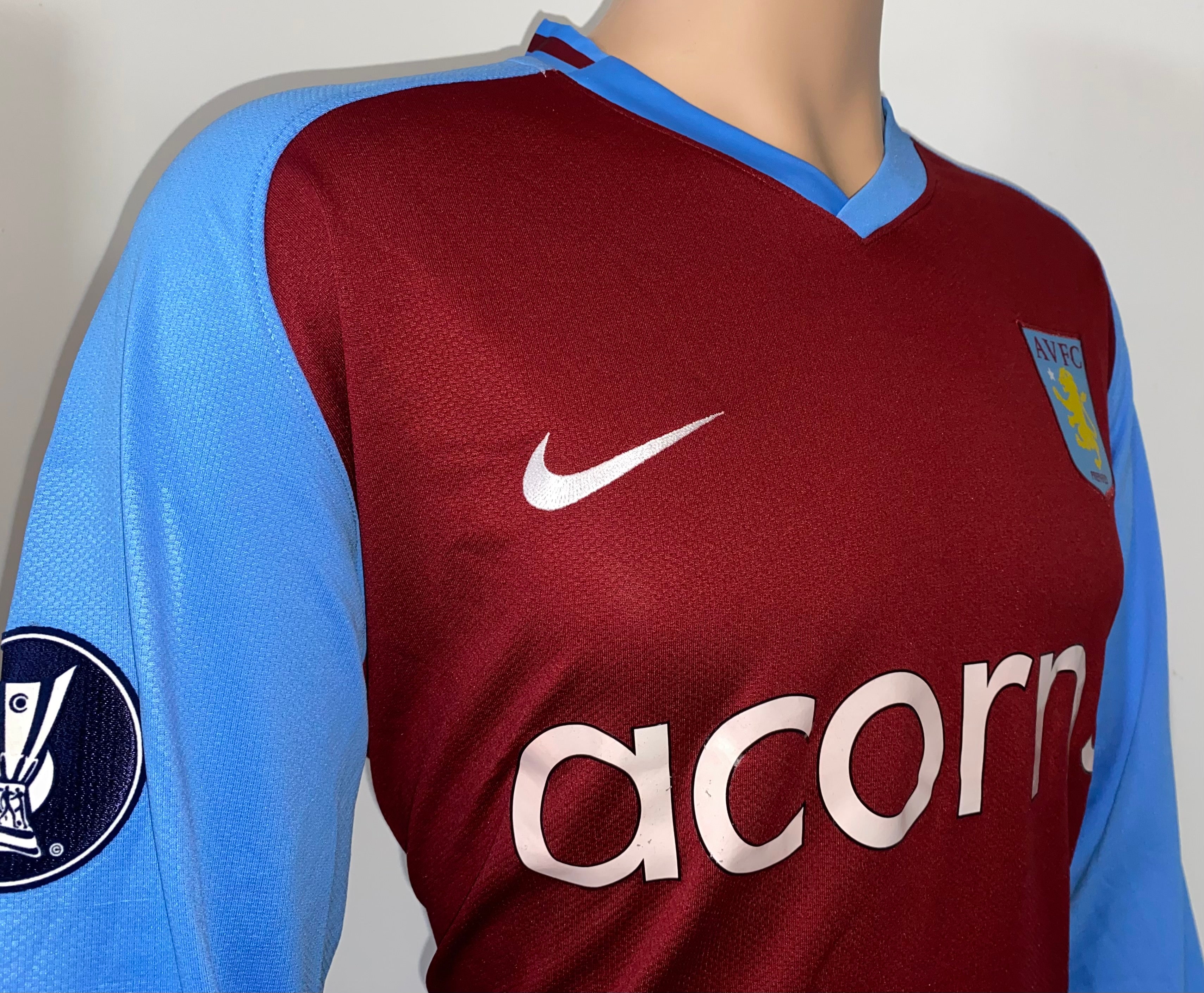 2008/09 MATCH ISSUE ASTON VILLA UEFA CUP SHIRT (O'HALLORAN #29)